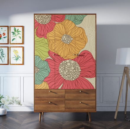 Шкаф трехстворчатый "Berber" принт 5 арт BB02/Print_05