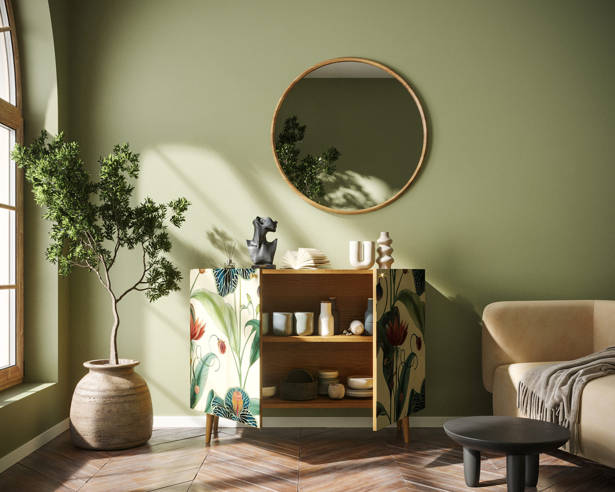 купить Комод "Berber" две дверки 55 принт арт BB04/Print_55