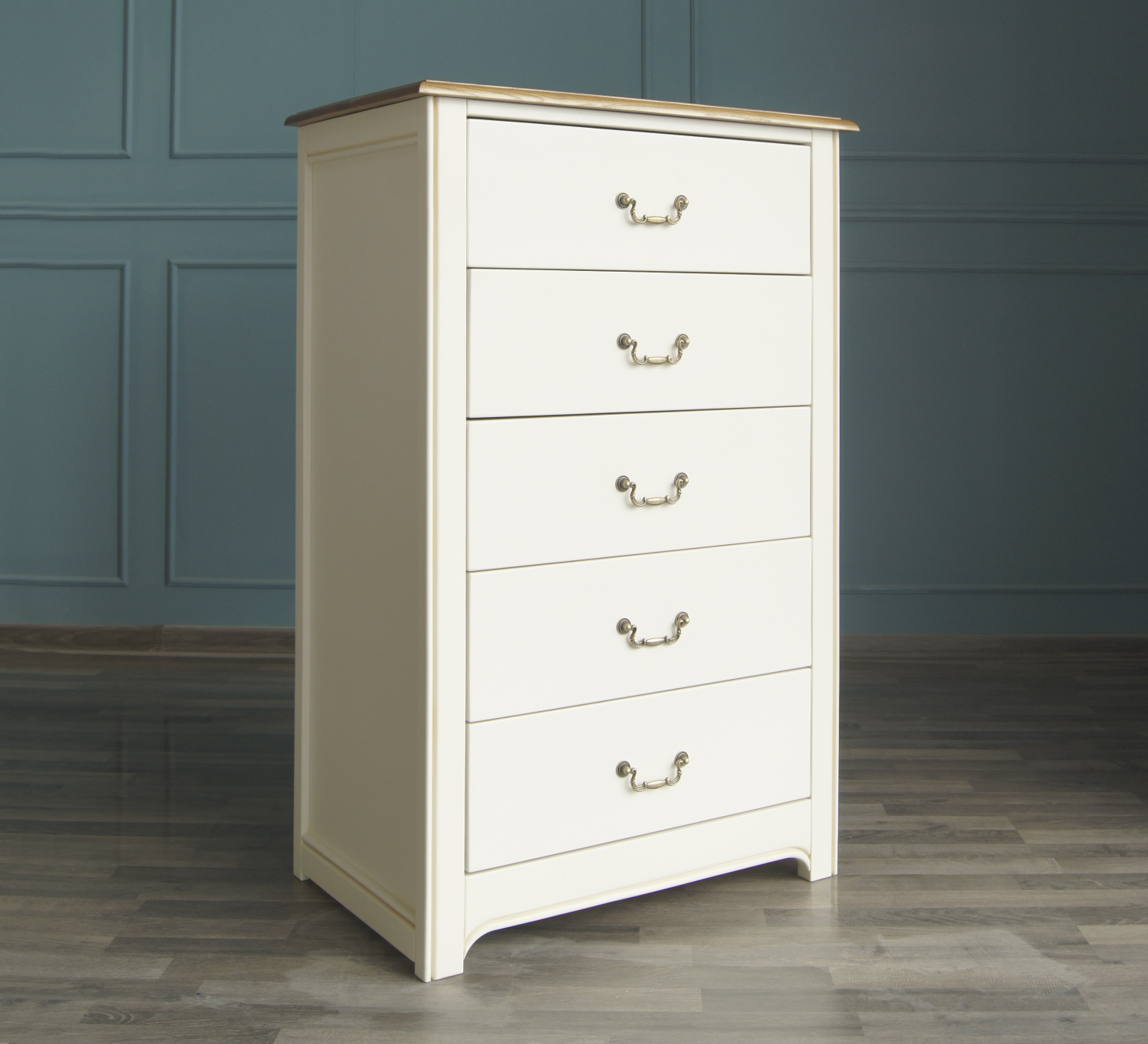 заказать Бежевый комод "Olivia" высокий на 5 ящиков арт GA3005C