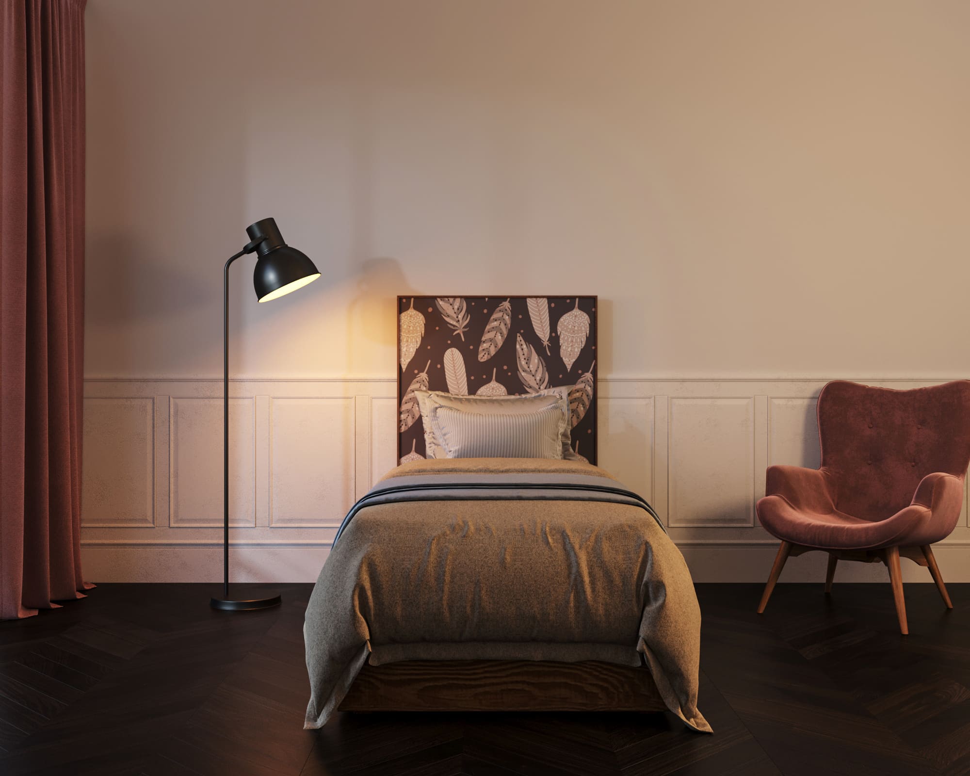 купить Кровать "Berber" 90х200 см принт 40 арт BB43/Print_40