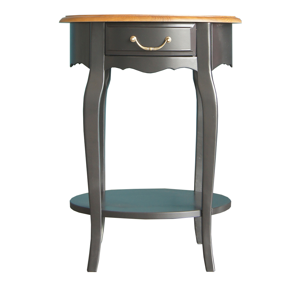 заказать Овальный столик "Leontina Black" арт ST9331BLK