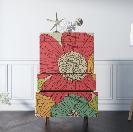 купить Комод высокий "Berber" принт 5 арт BB10/Print_05