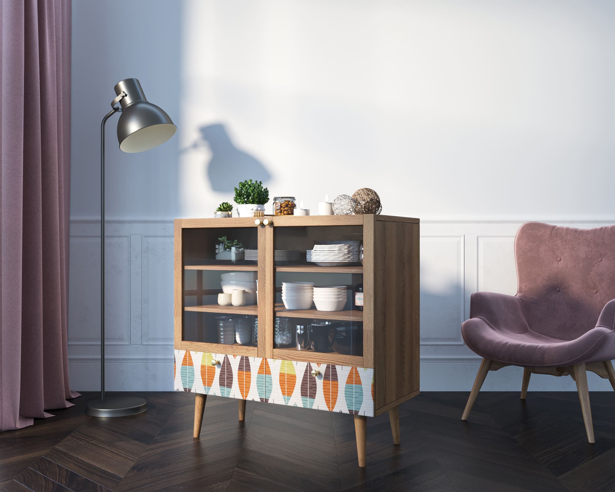 заказать Буфет низкий "Berber" принт 48 арт BB47/Print_48