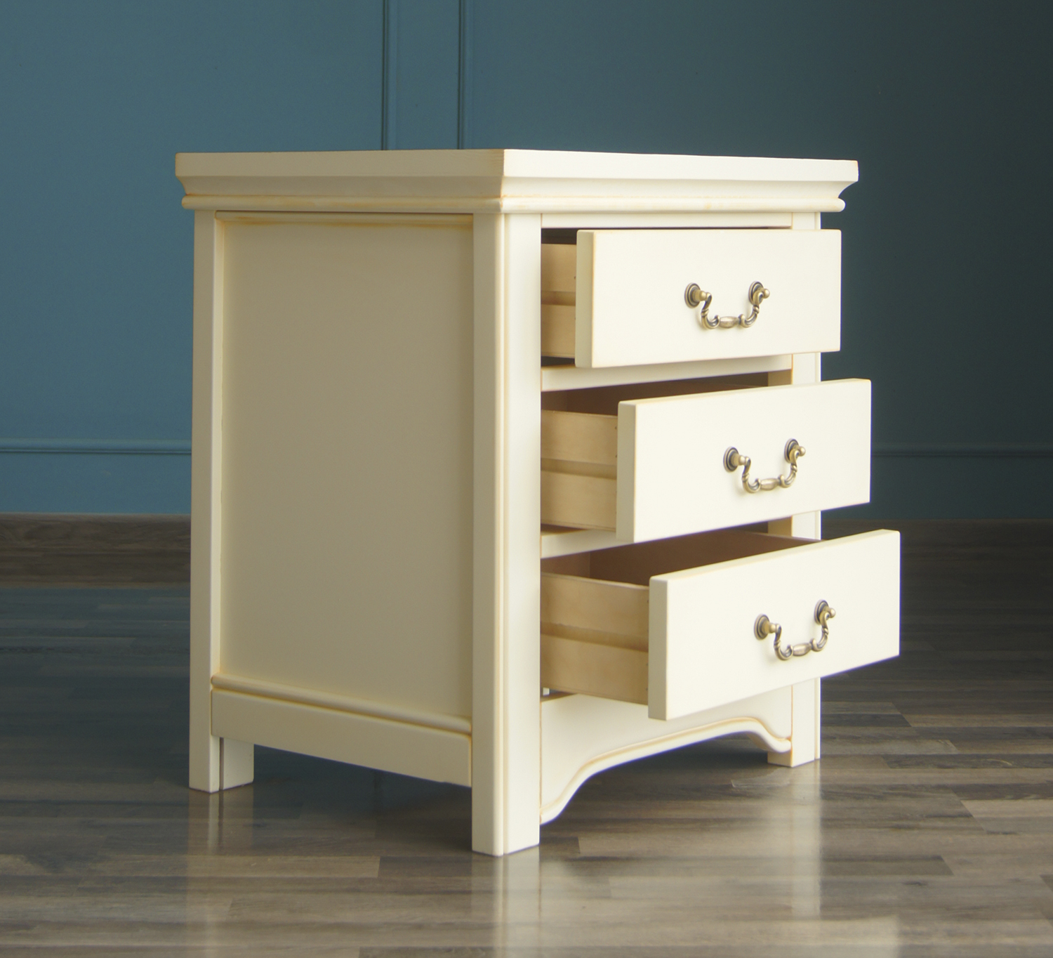 Бежевая прикроватная тумба "Olivia" на 3 ящика арт GA3002C в интернет-магазине в Москве Бежевая прикроватная тумба "Olivia" на 3 ящика арт GA3002C в интернет-магазине