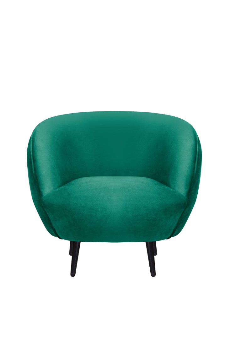купить Мягкое кресло Small Benee Green V2 на черных ножках