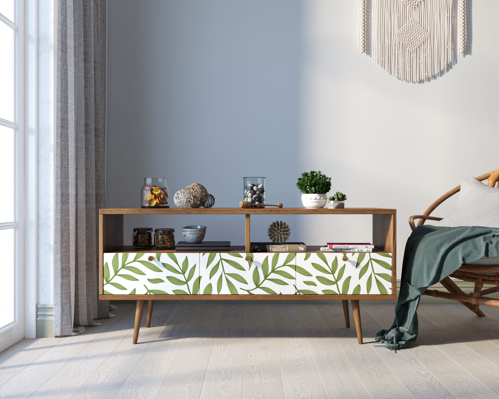 Консоль "Berber" с тремя ящиками принт 28 арт BB23/Print_28 в интернет-магазине