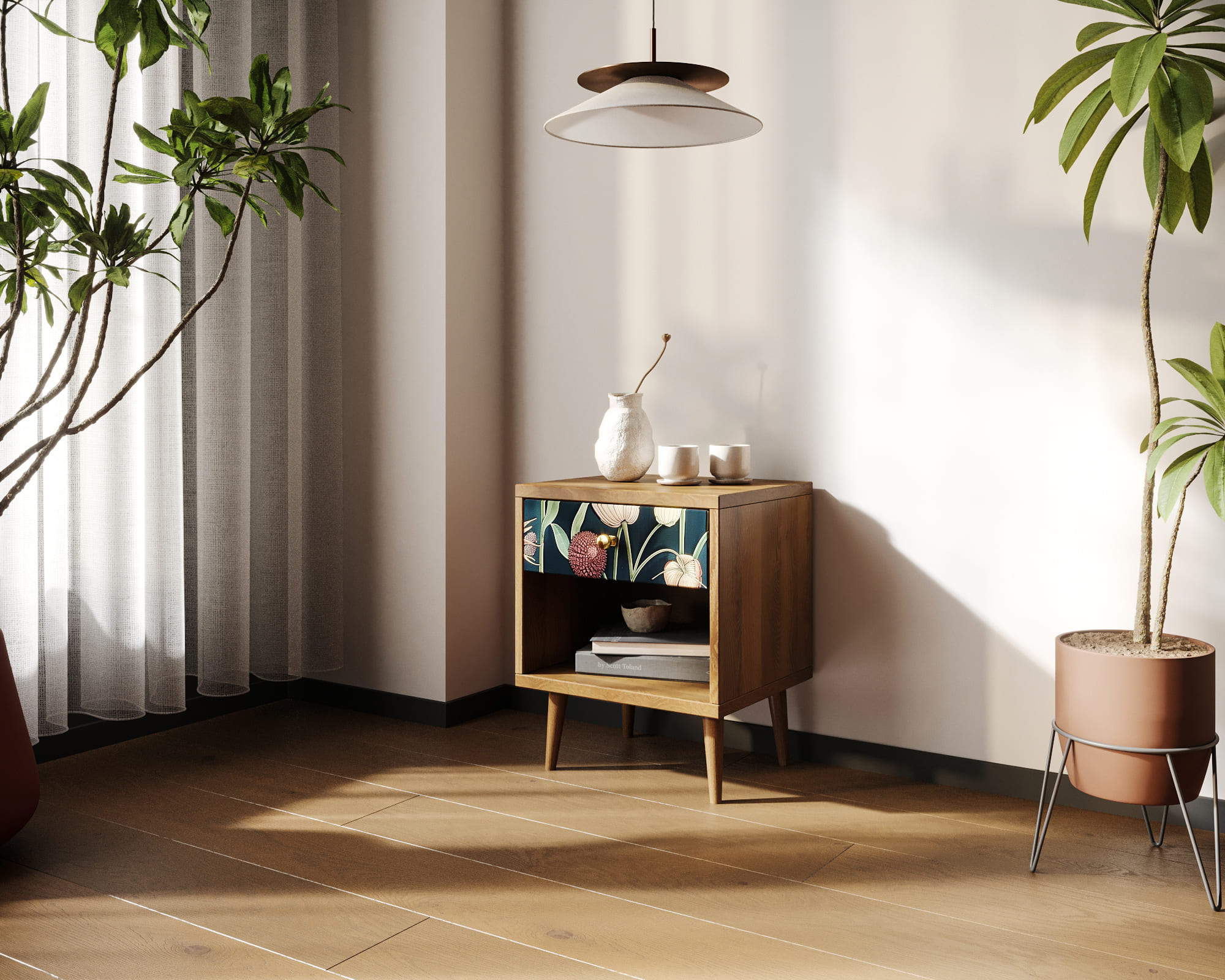 заказать Тумбочка "Berber" с открытой полкой арт BB33/Print_54