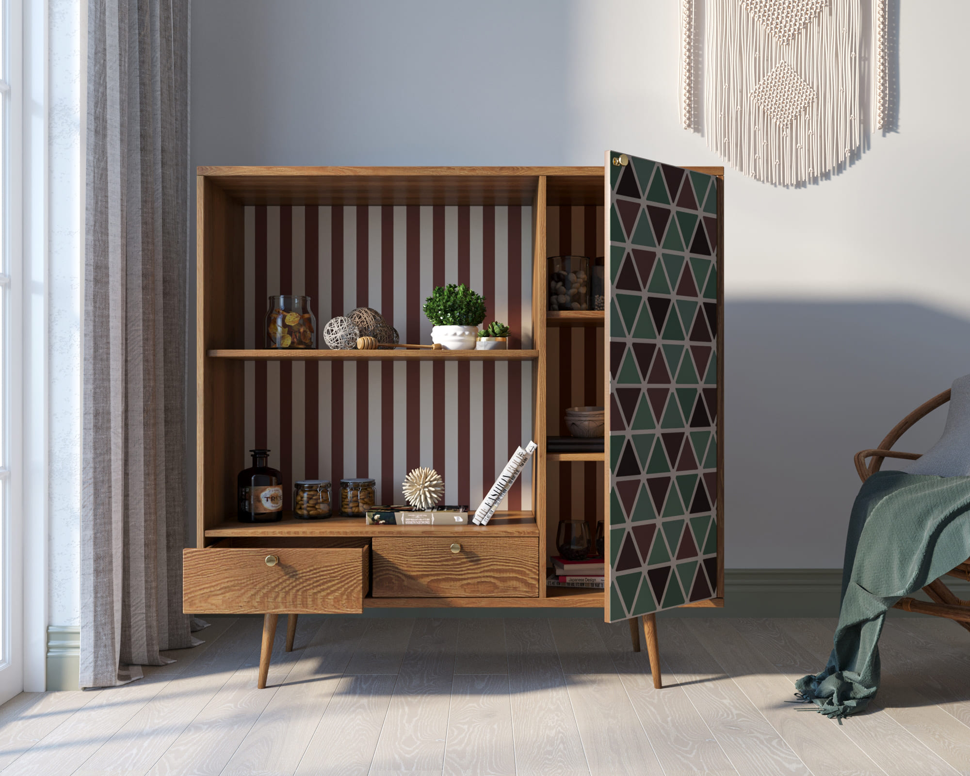 купить Стеллаж с нишей "Berber" принт 26 арт BB28/Print_26 в Москве купить Стеллаж с нишей "Berber" принт 26 арт BB28/Print_26