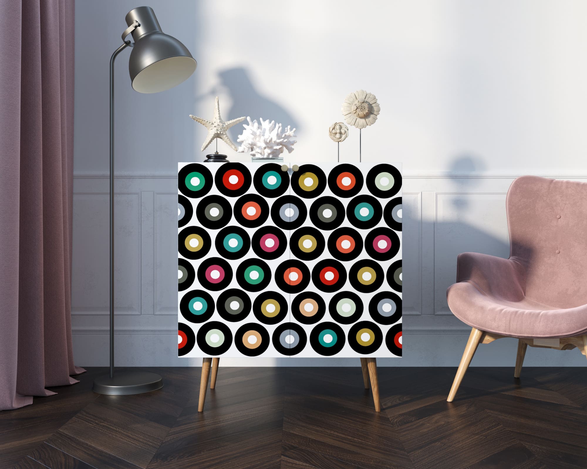 Комод "Berber" две дверки малый 37 принт арт BB38/Print_37 в интернет-магазине