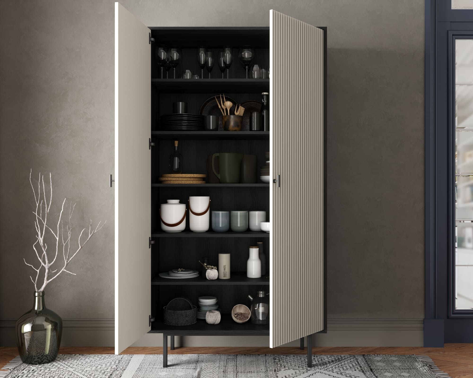 купить Шкаф двухдверный "Emerson" арт EM091/milky/L