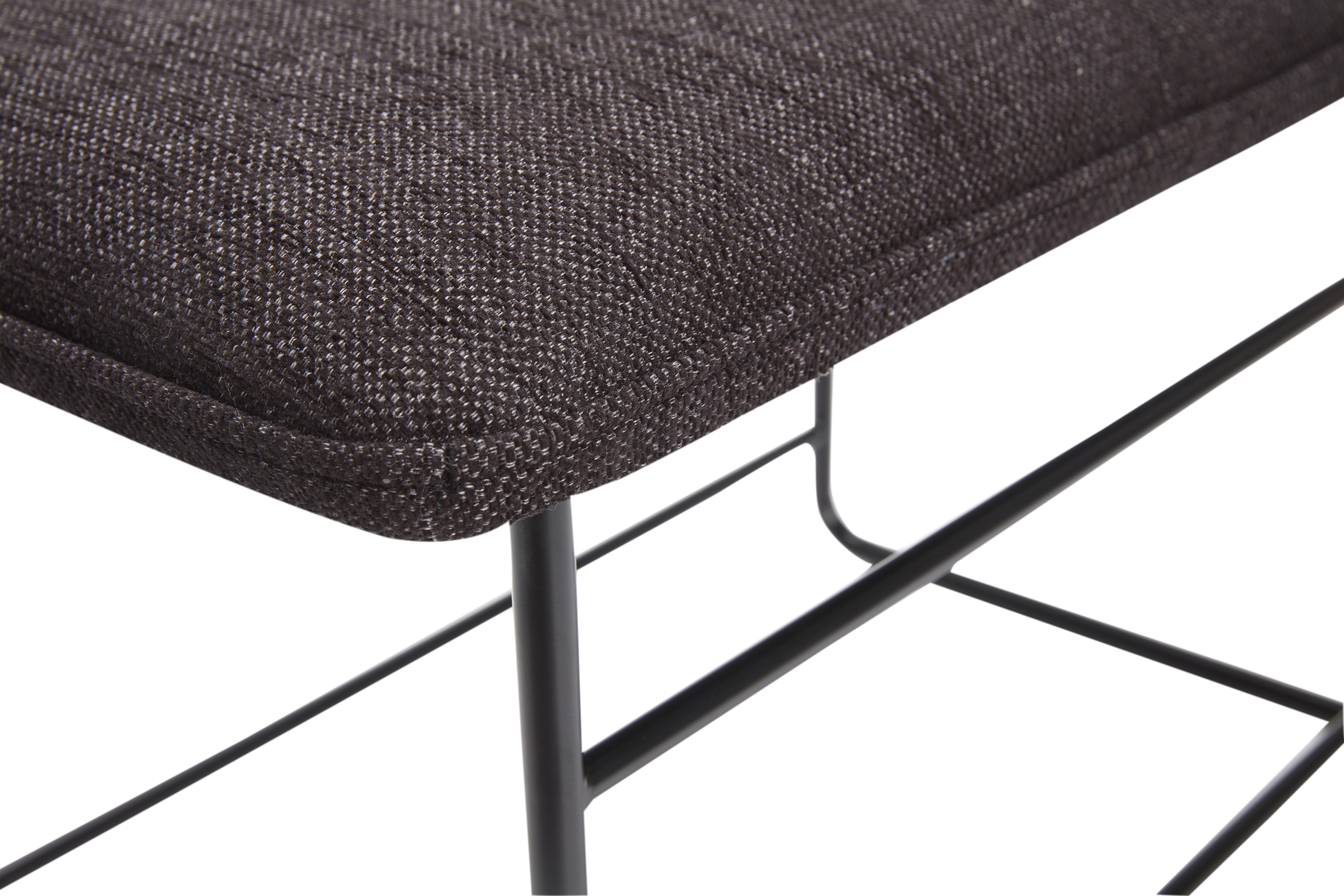 купить Пуф HUBSCH ткань/металл, черный арт 100703 в Москве купить Пуф HUBSCH ткань/металл, черный арт 100703