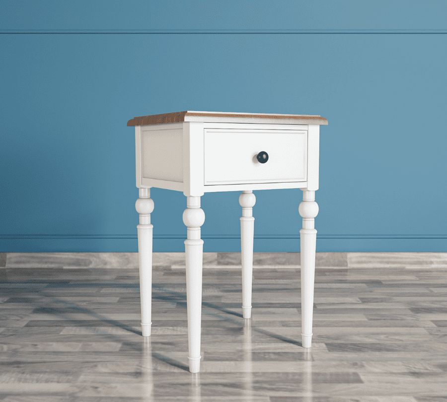 купить Тумбочка в стиле Прованс "Odri" с одним ящиками арт od2102 Белый