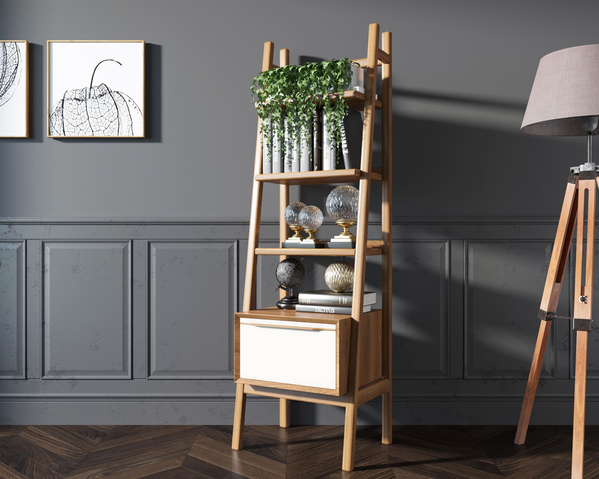 Узкий стеллаж "Bruni white" с открытыми полками арт BR29WH в интернет-магазине в Москве Узкий стеллаж "Bruni white" с открытыми полками арт BR29WH в интернет-магазине