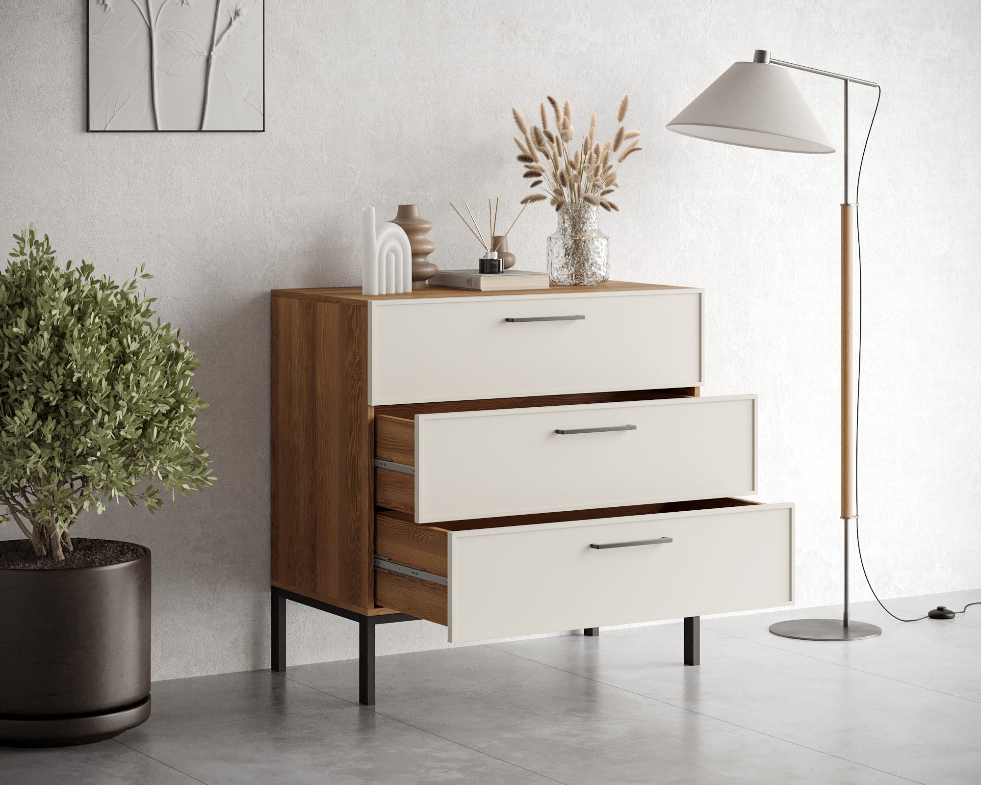 купить Комод с тремя ящиками "Nicole" NLN12 в Москве купить Комод с тремя ящиками "Nicole" NLN12