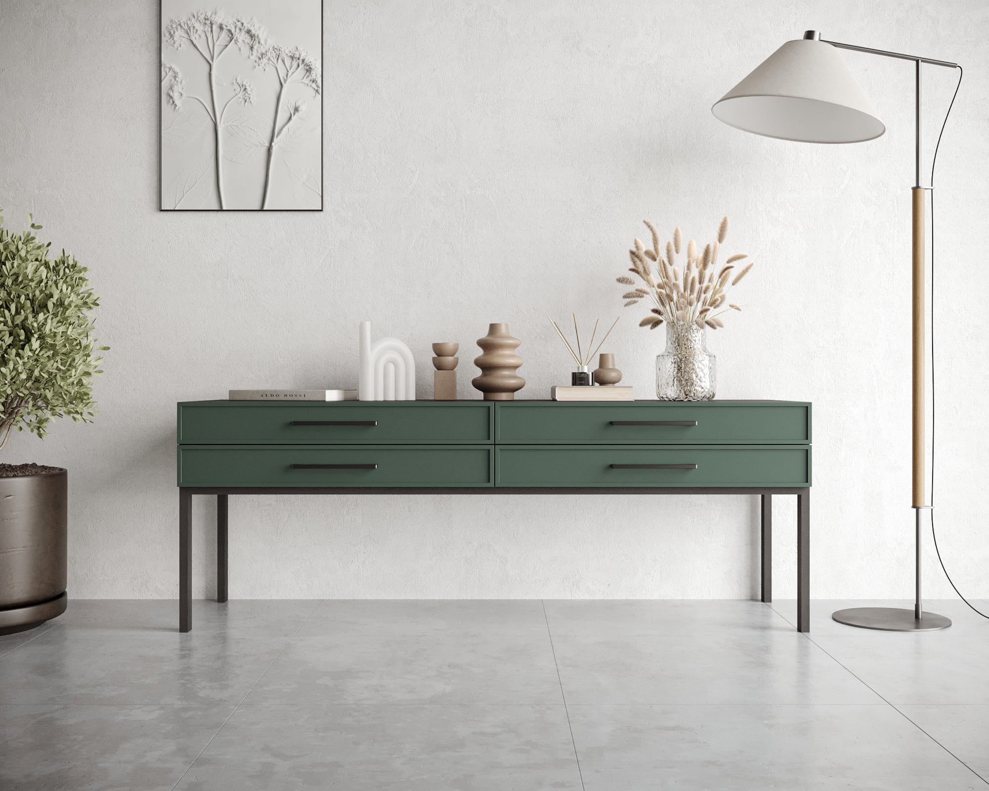 Консоль с четыремя ящиками "Nicole" арт NEM23G в интернет-магазине