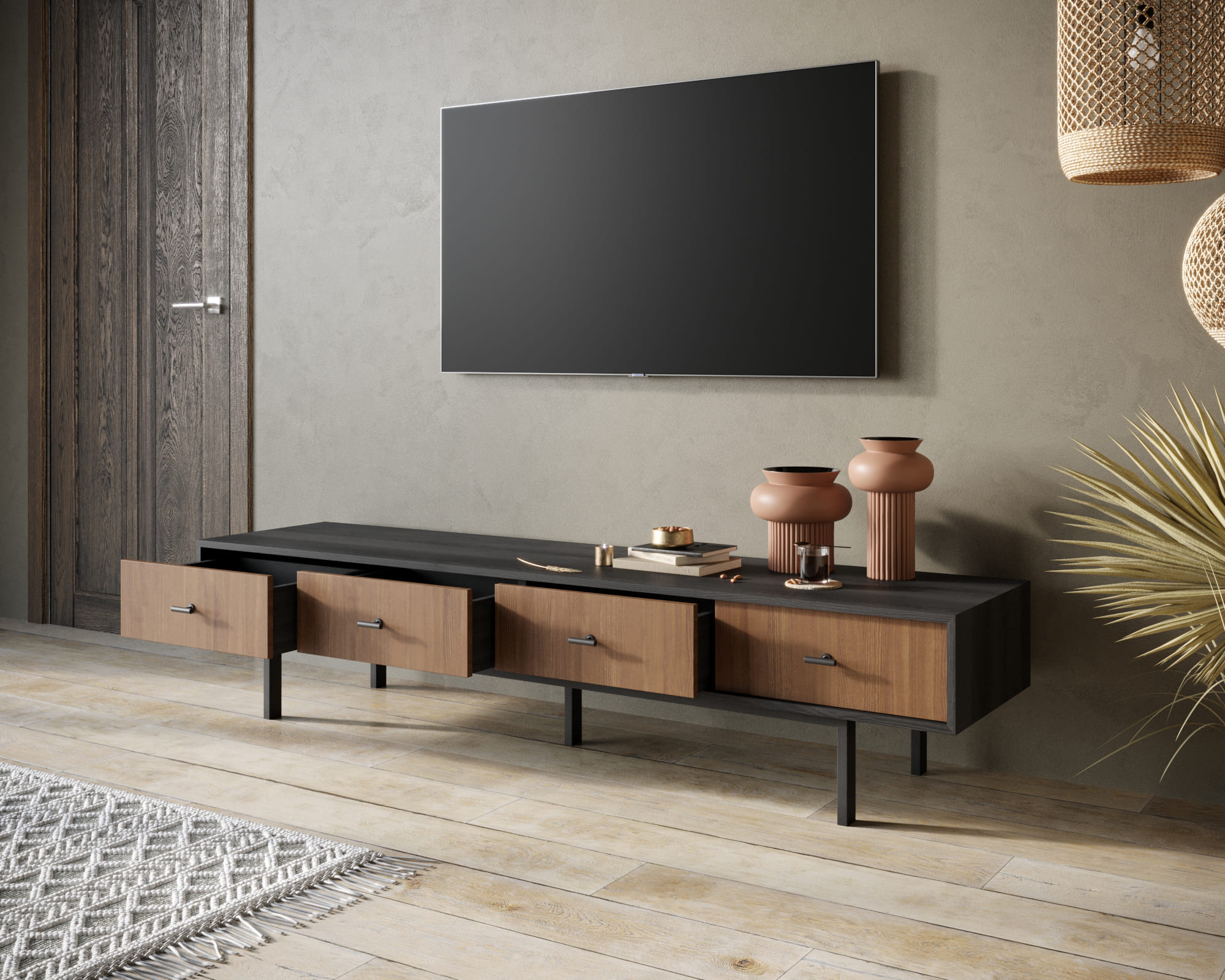 купить Комод с четырьмя ящиками под TV "Emerson" арт EM06