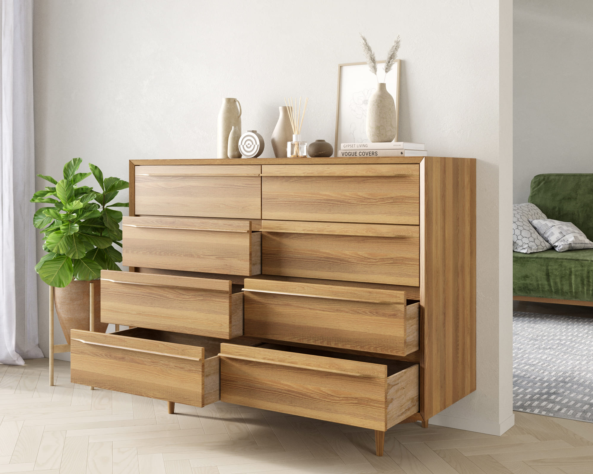 купить Комод "Bruni" на восемь ящиков арт BR06