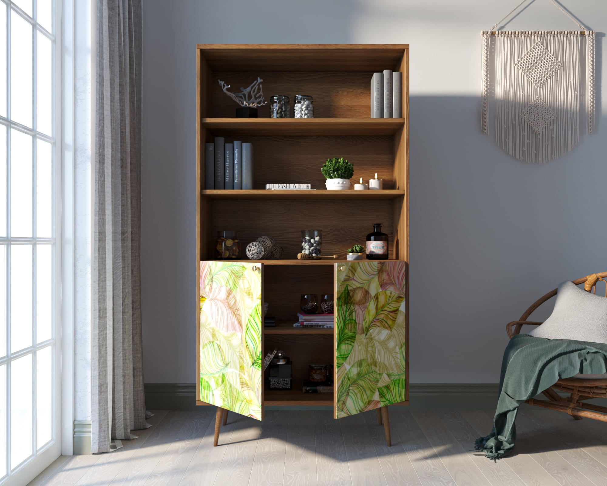 купить Стеллаж с дверками "Berber" принт 29 арт BB26/Print_29 в Москве купить Стеллаж с дверками "Berber" принт 29 арт BB26/Print_29