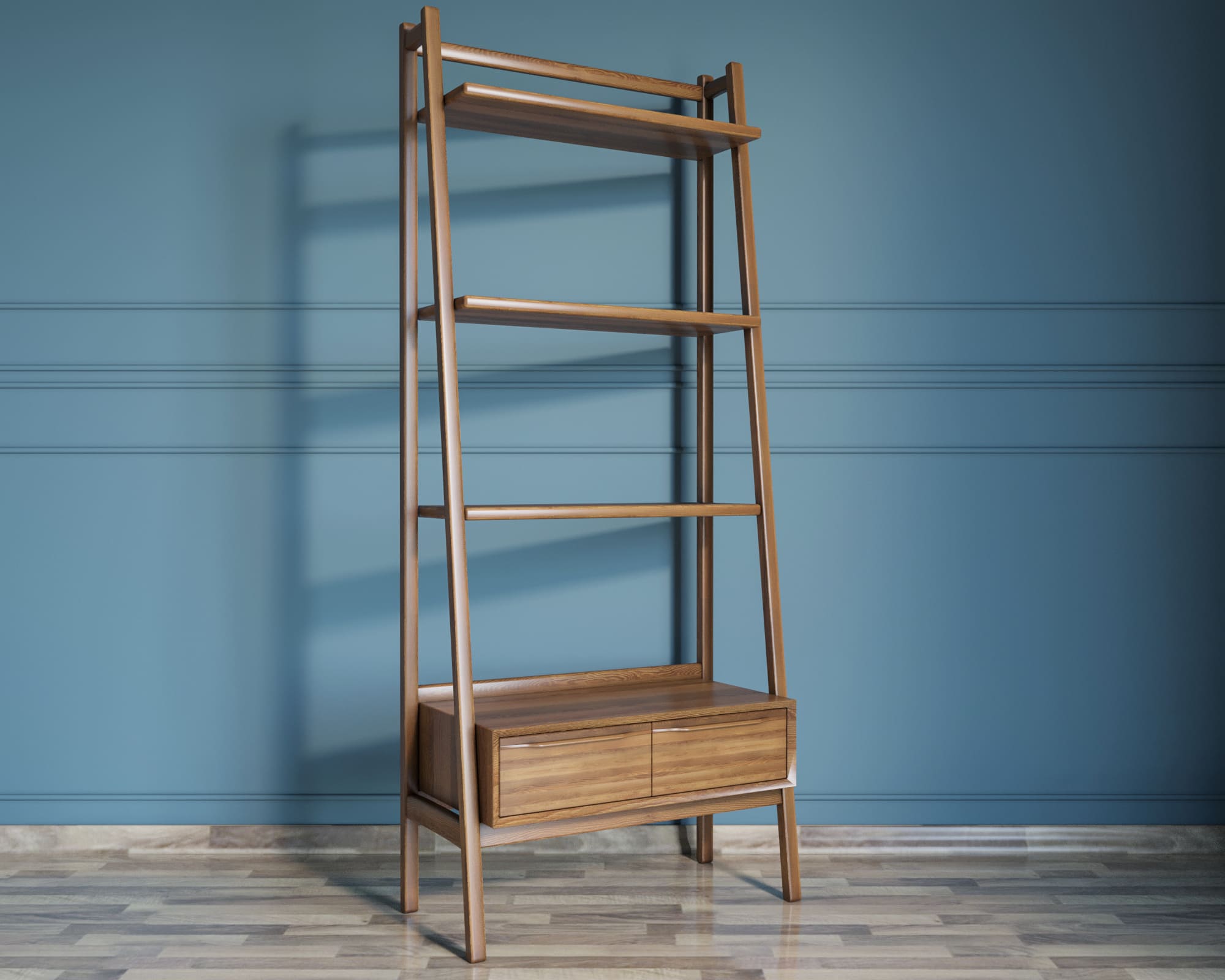 фото Узкий стеллаж "Bruni" с двумя ящиками арт BR30