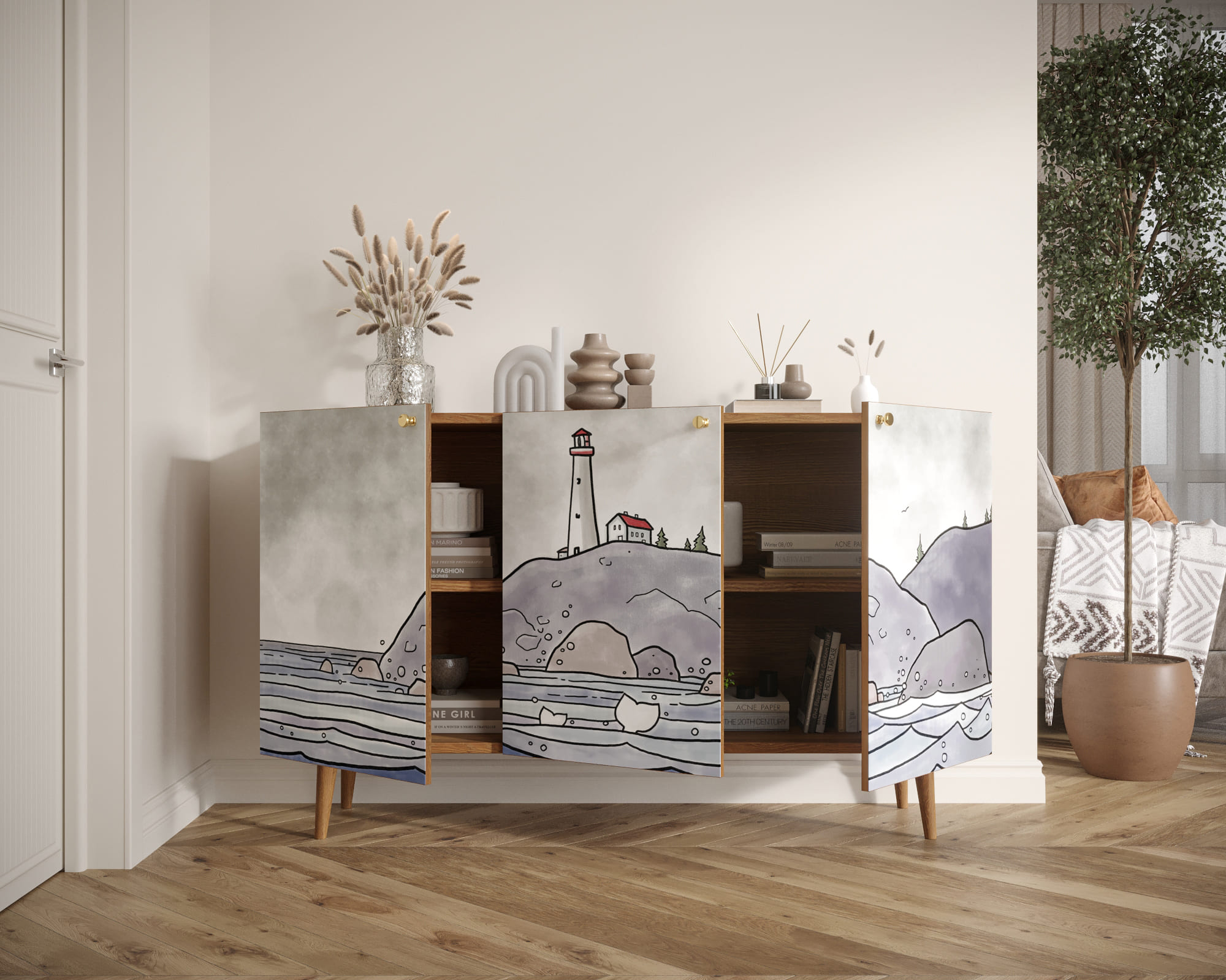 купить Комод с принтом 51 "Berber" арт BB01/Print_51 в Москве купить Комод с принтом 51 "Berber" арт BB01/Print_51