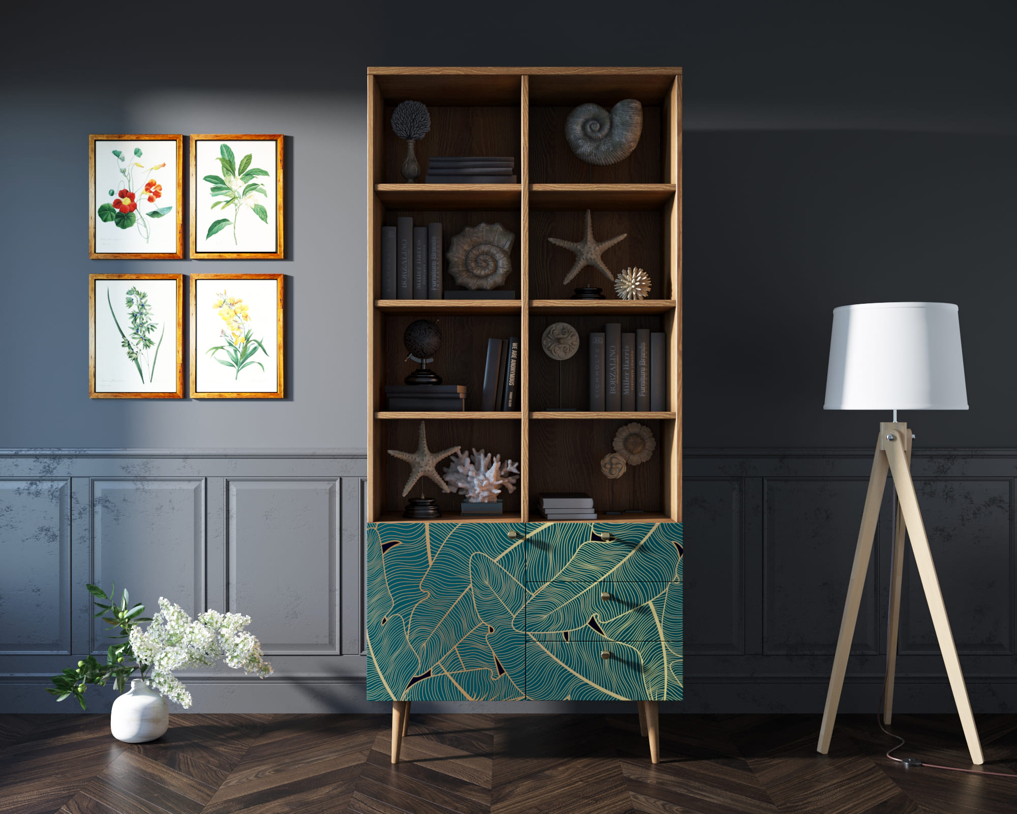 Стеллаж на комоде "Berber" принт 41 арт BB44/Print_41 в интернет-магазине