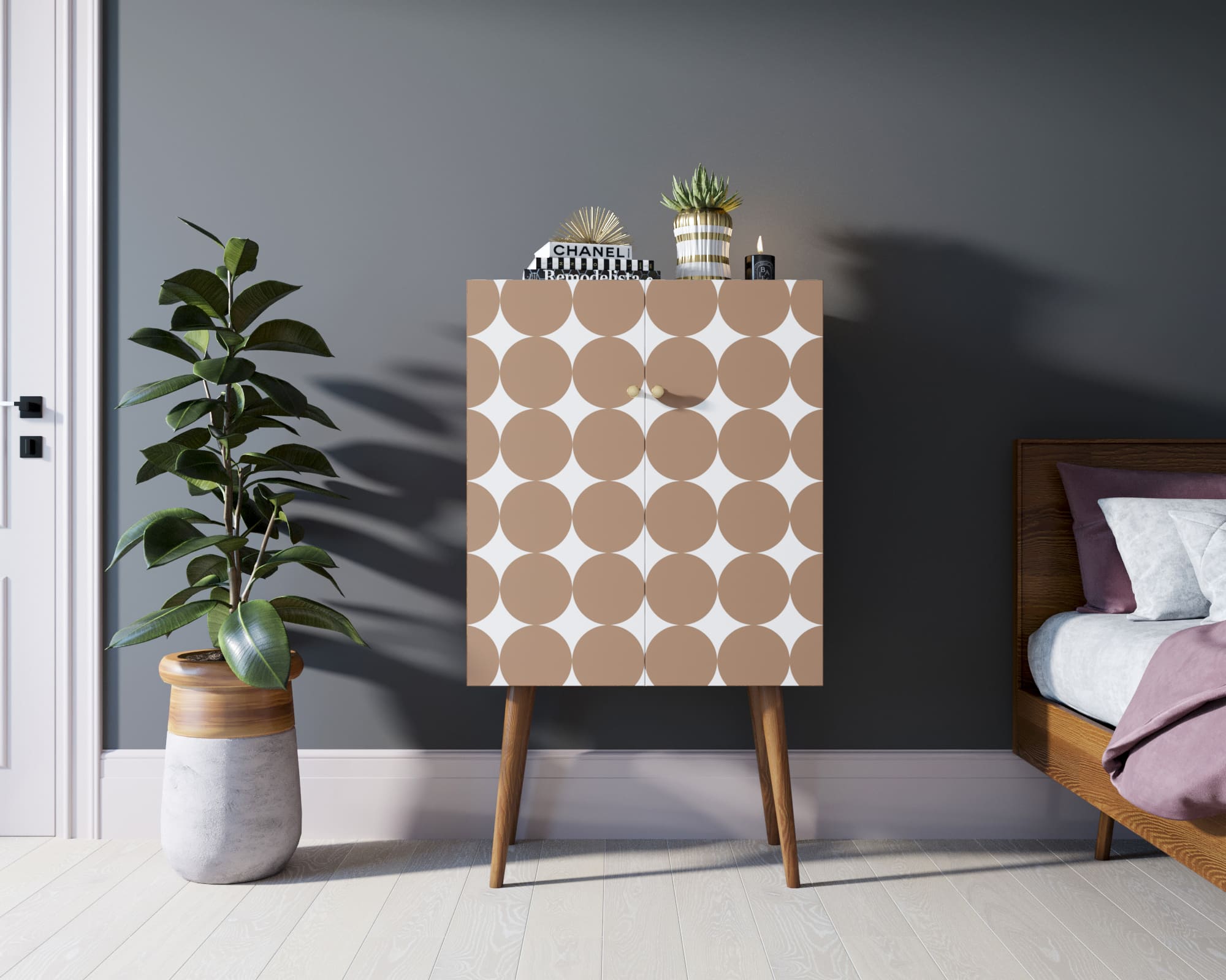 Комод на высоких ножках "Berber" 17 принт арт BB09/Print_17 в интерьере в Москве Комод на высоких ножках "Berber" 17 принт арт BB09/Print_17 в интерьере