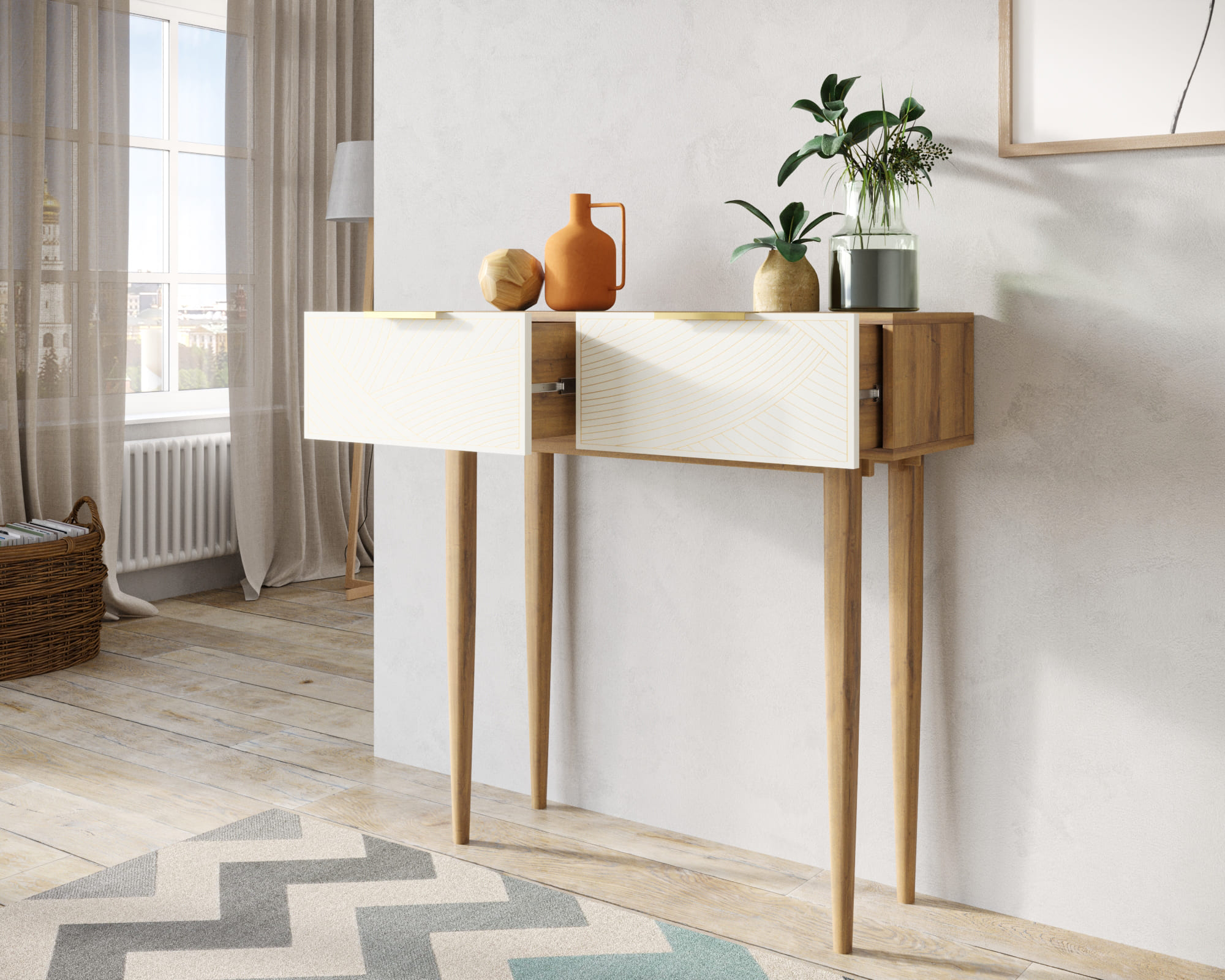 купить Консоль с двумя ящиками "Line" LN16/GR1/beige