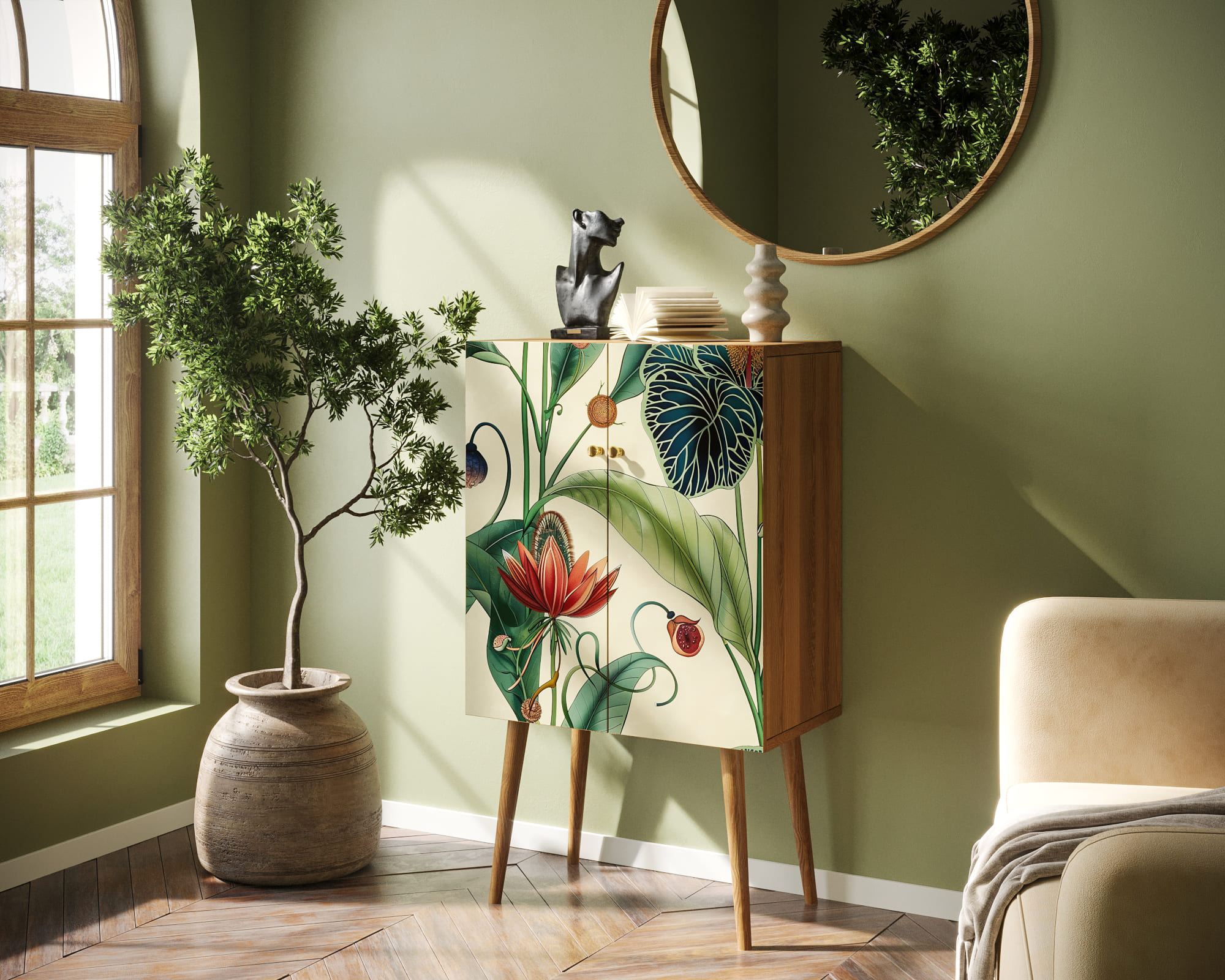 заказать Комод на высоких ножках "Berber" арт BB09/Print_55