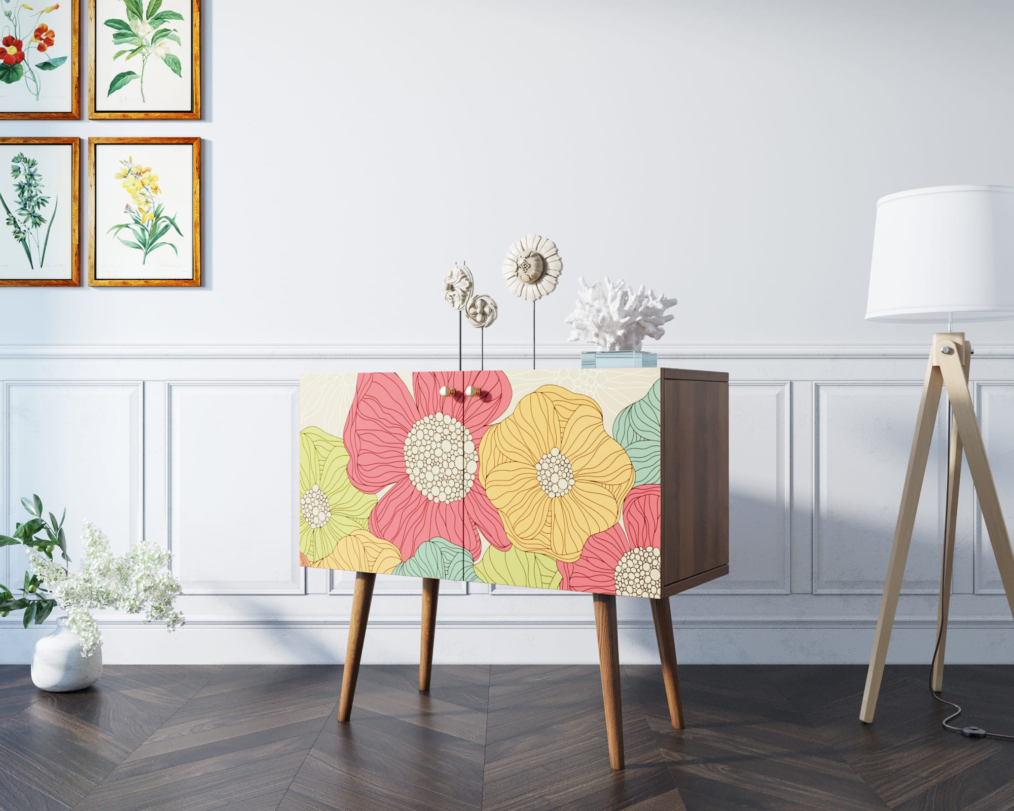 фото Комод на высоких ножках "Berber" малый принт 5 арт BB13/Print_05 в Москве фото Комод на высоких ножках "Berber" малый принт 5 арт BB13/Print_05