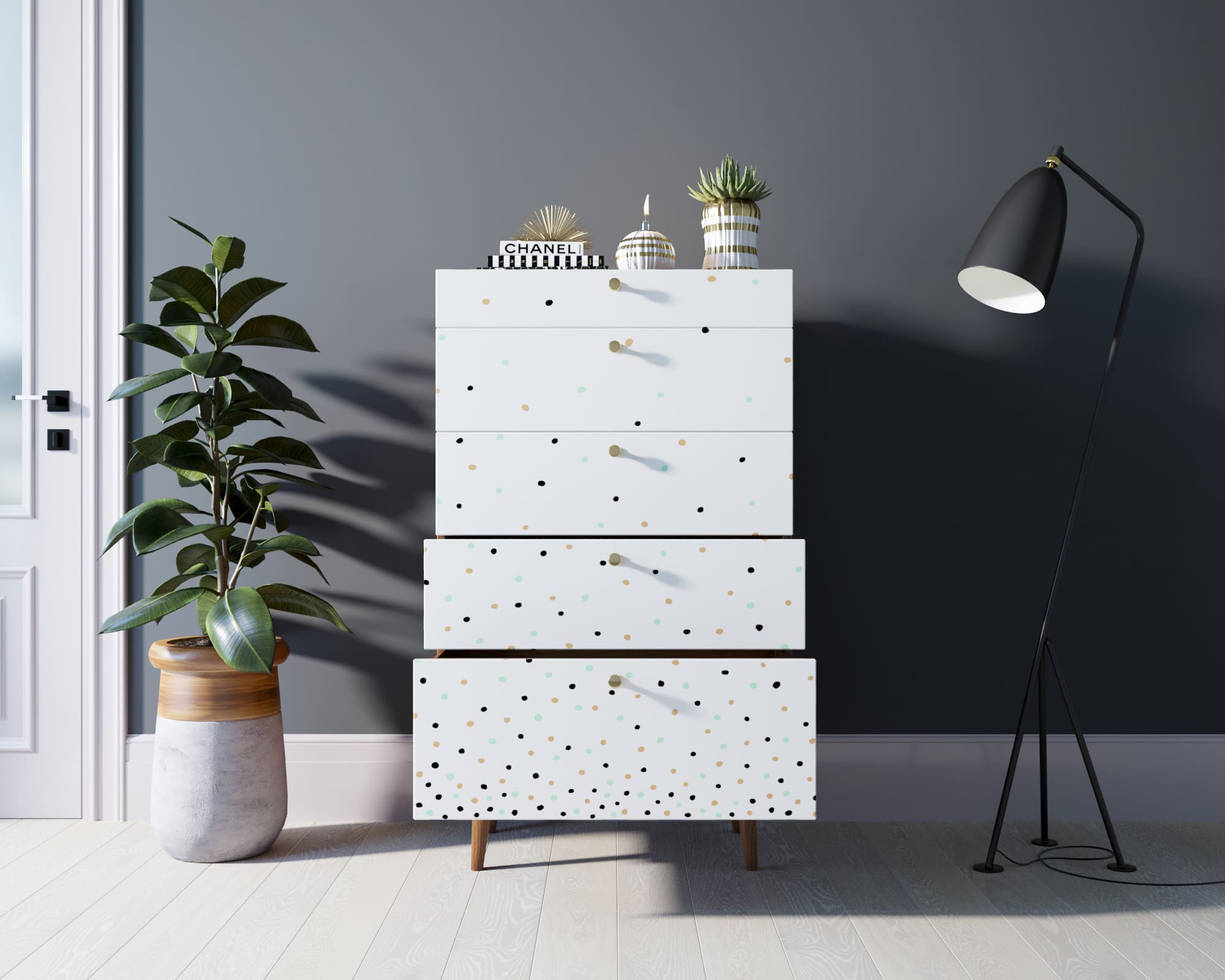 Комод высокий "Berber" принт 15 арт BB10/Print_15 в интернет-магазине