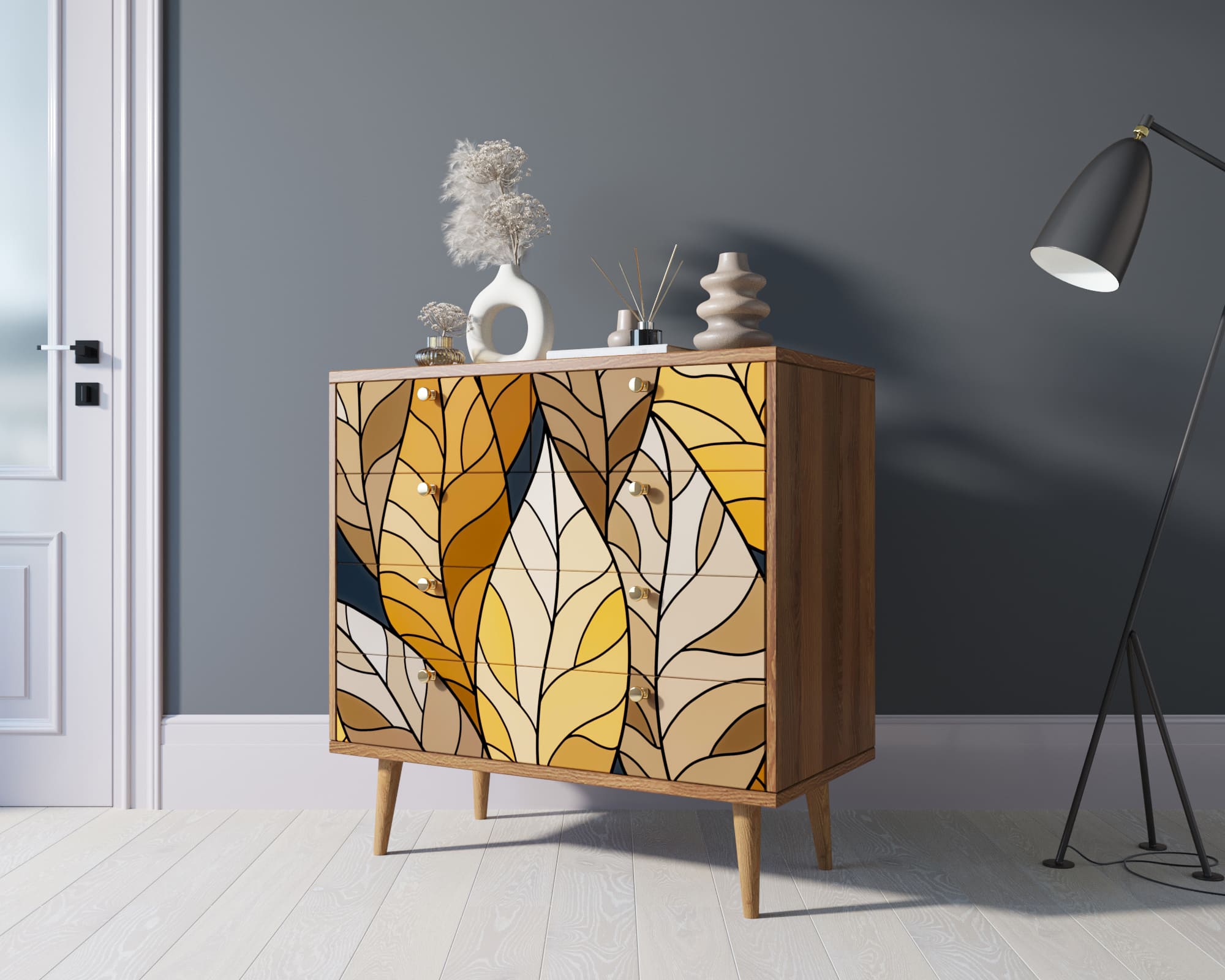 заказать Комод "Berber" пять ящиков 08 принт арт BB36/Print_08