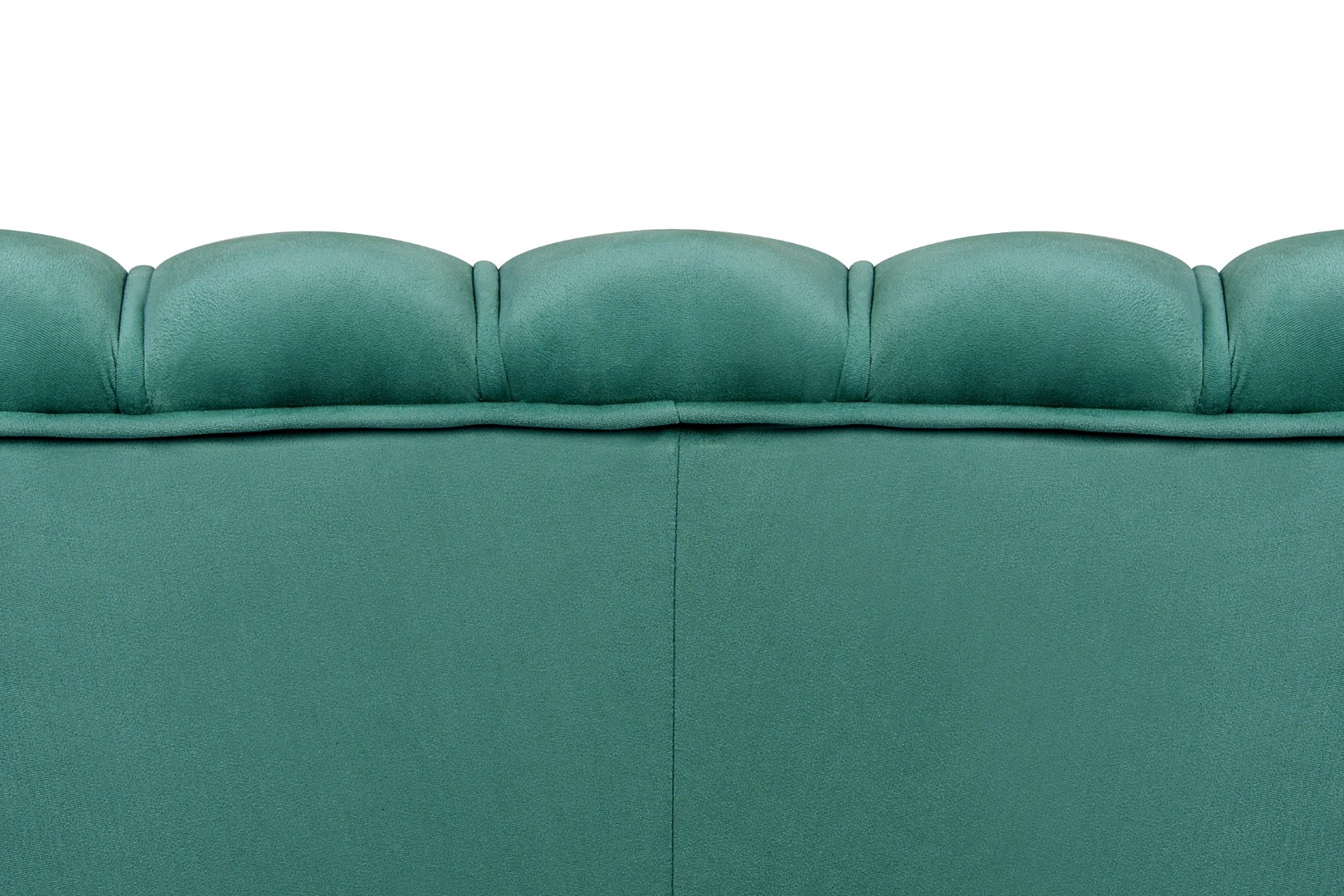 Дизайнерский диван Pearl Double Green V2 на черных ножках в интерьере