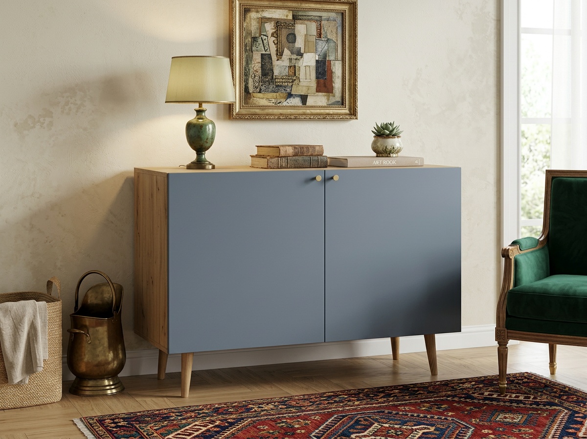 купить Комод с принтом 3 "Бербер (Berber)" две дверки арт BB04/Print_5014