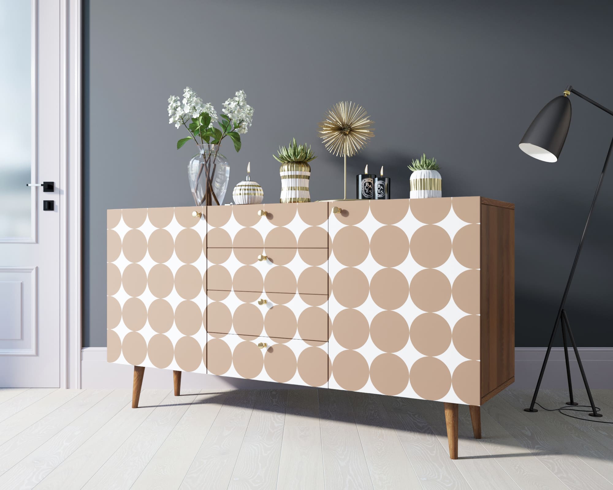 фото Комод "Berber" с ящиками 17 принт арт BB14/Print_17