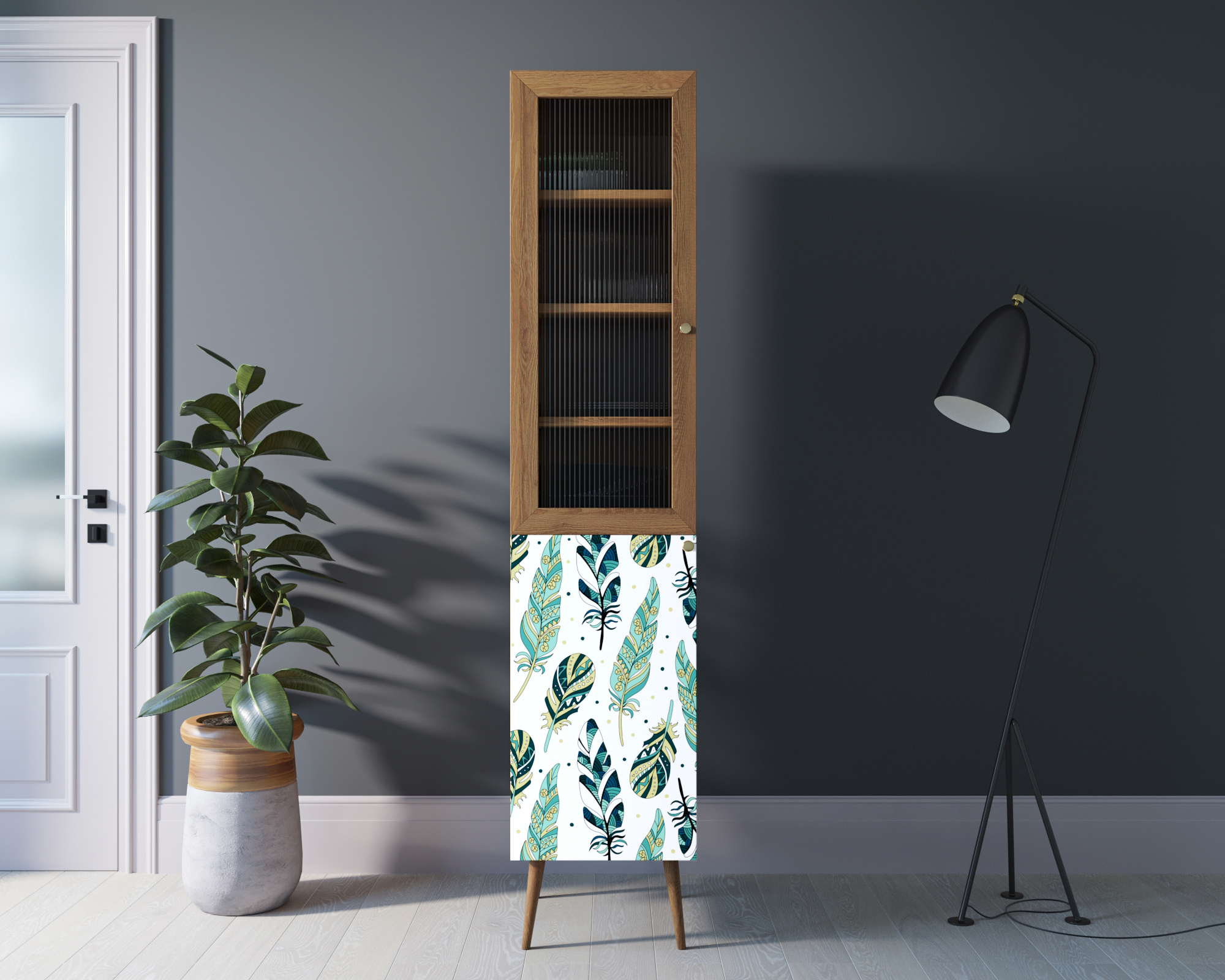 Буфет "Berber" узкий принт 44 арт BB39/Print_44 в интернет-магазине