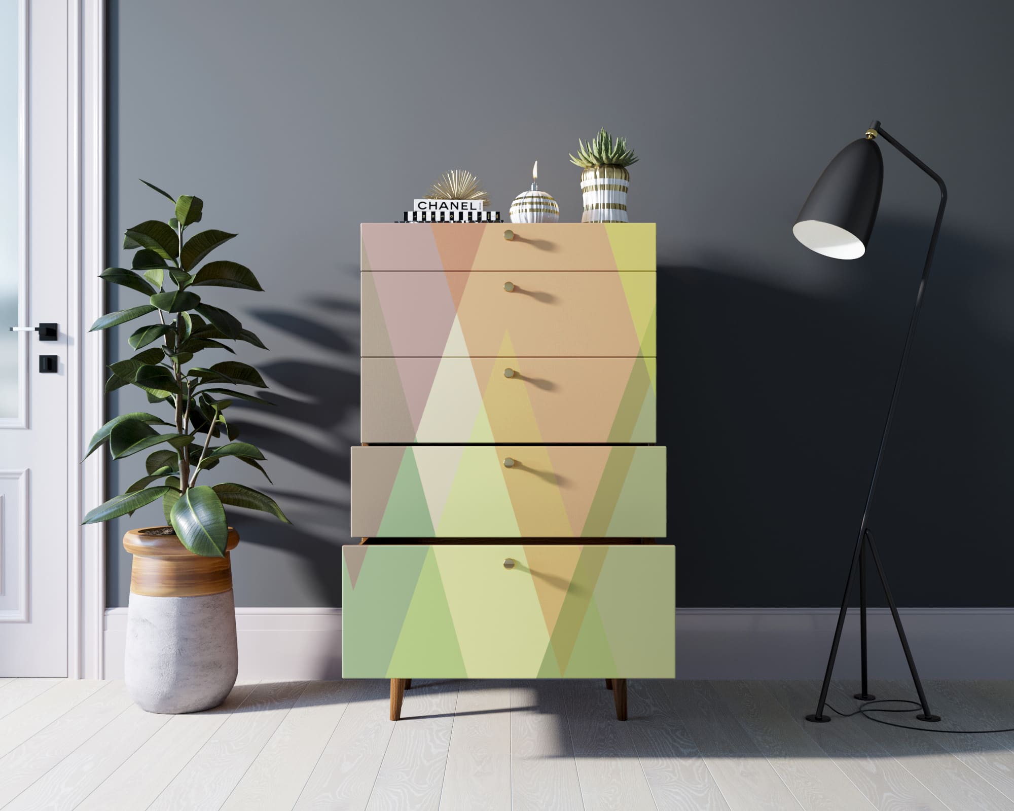 Комод высокий "Berber" принт 16 арт BB10/Print_16 в интернет-магазине