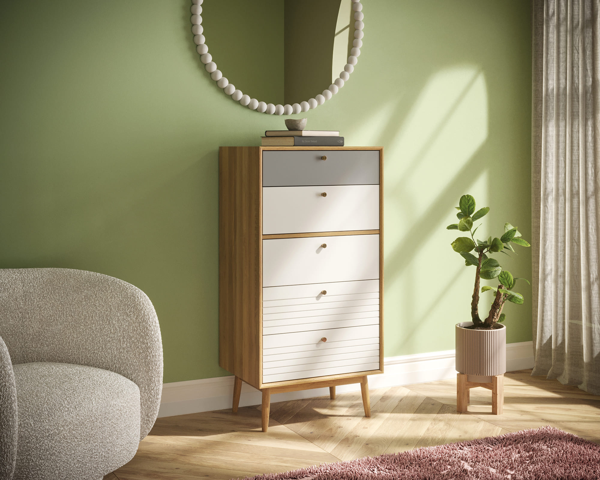 заказать Комод "Pollo" высокий с ящиками арт. POL12