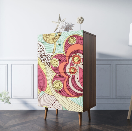 Комод высокий "Berber" 6 принт арт BB10/Print_06 в Москве Комод высокий "Berber" 6 принт арт BB10/Print_06