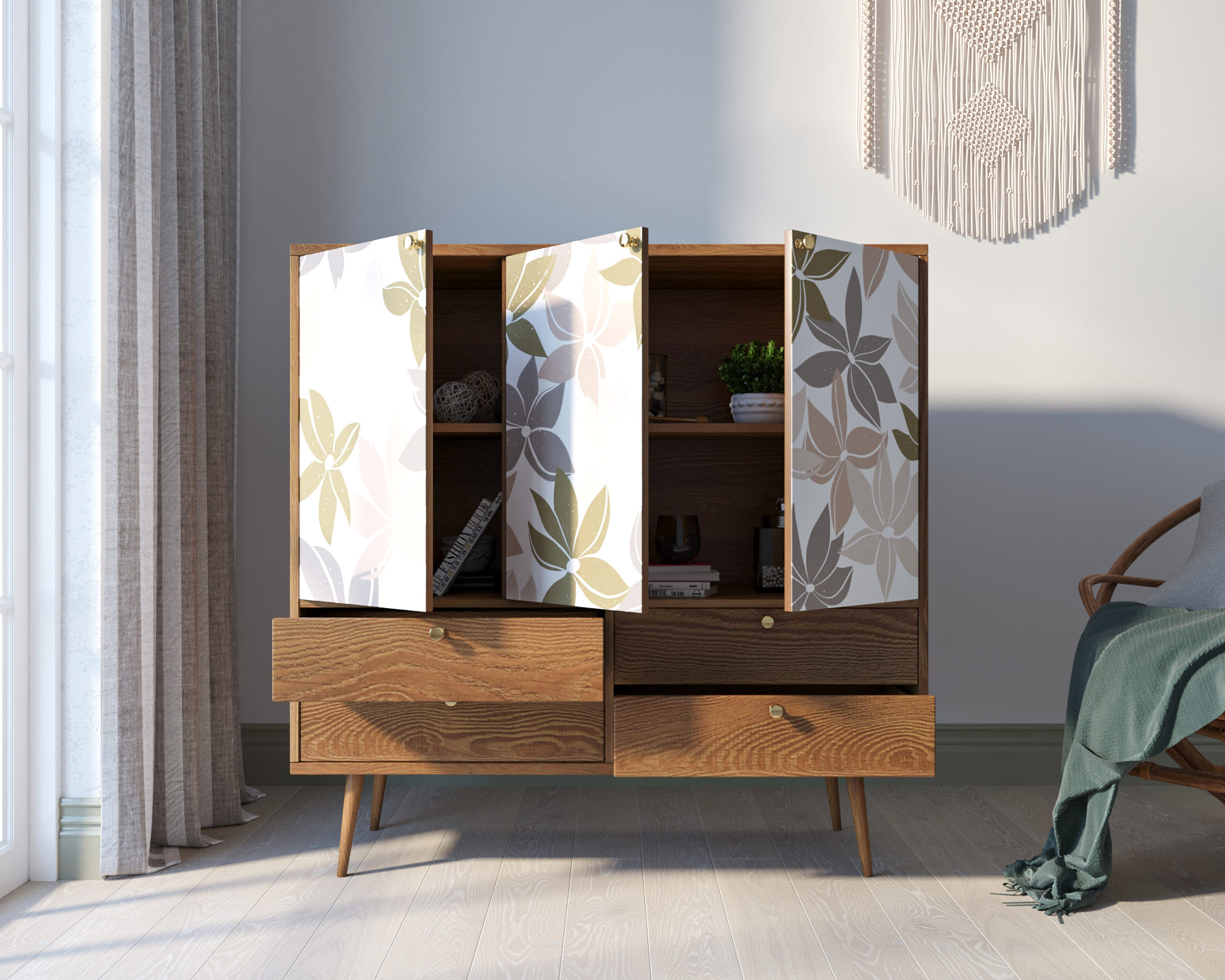 купить Комод "Berber" большой 27 принт арт BB29/Print_27