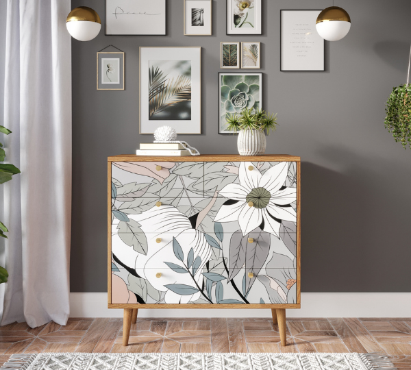 Комод "Berber" пять ящиков 50 принт арт BB36/Print_50