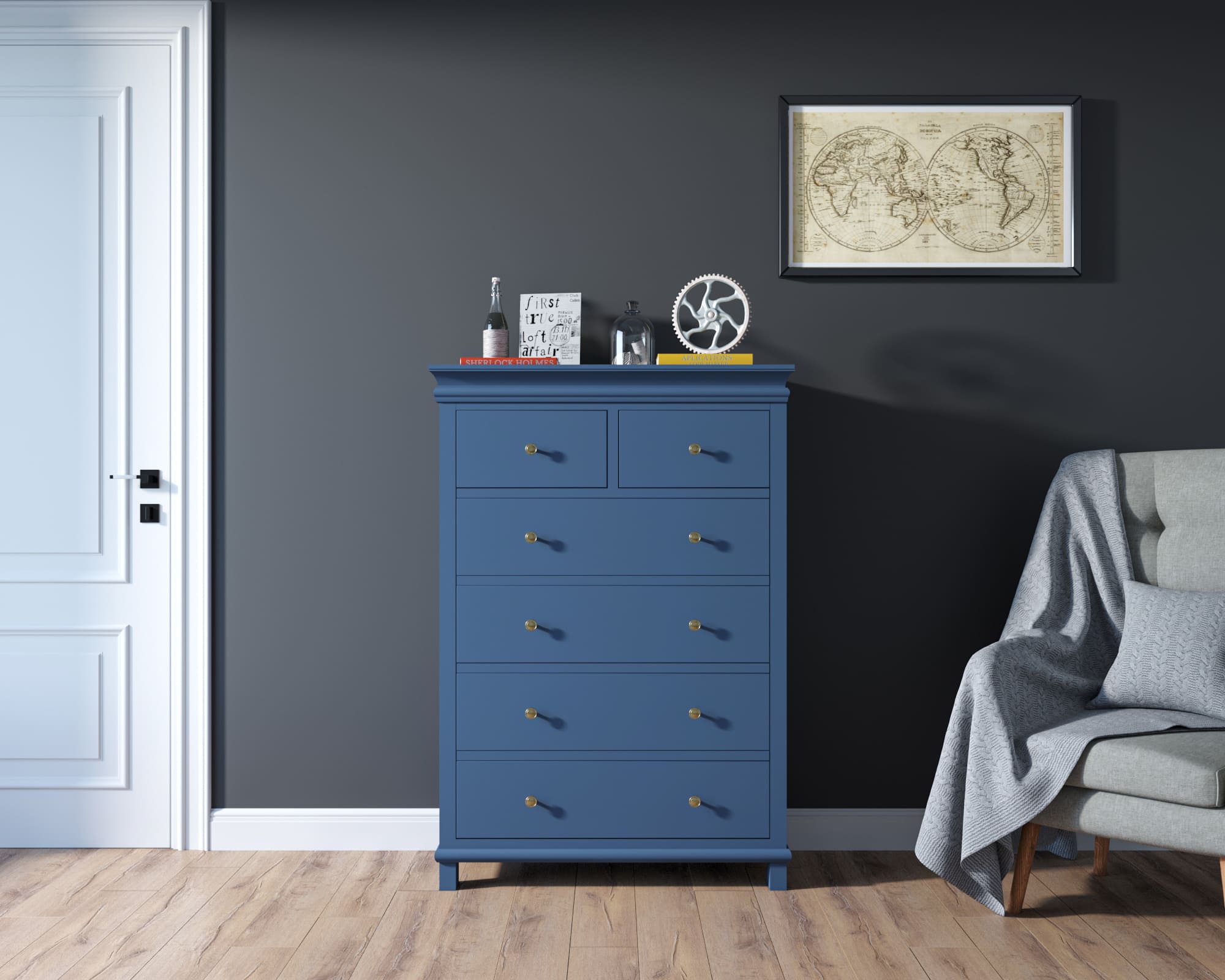 Комод "Jules Verne" высокий арт JV35ETGB в интернет-магазине