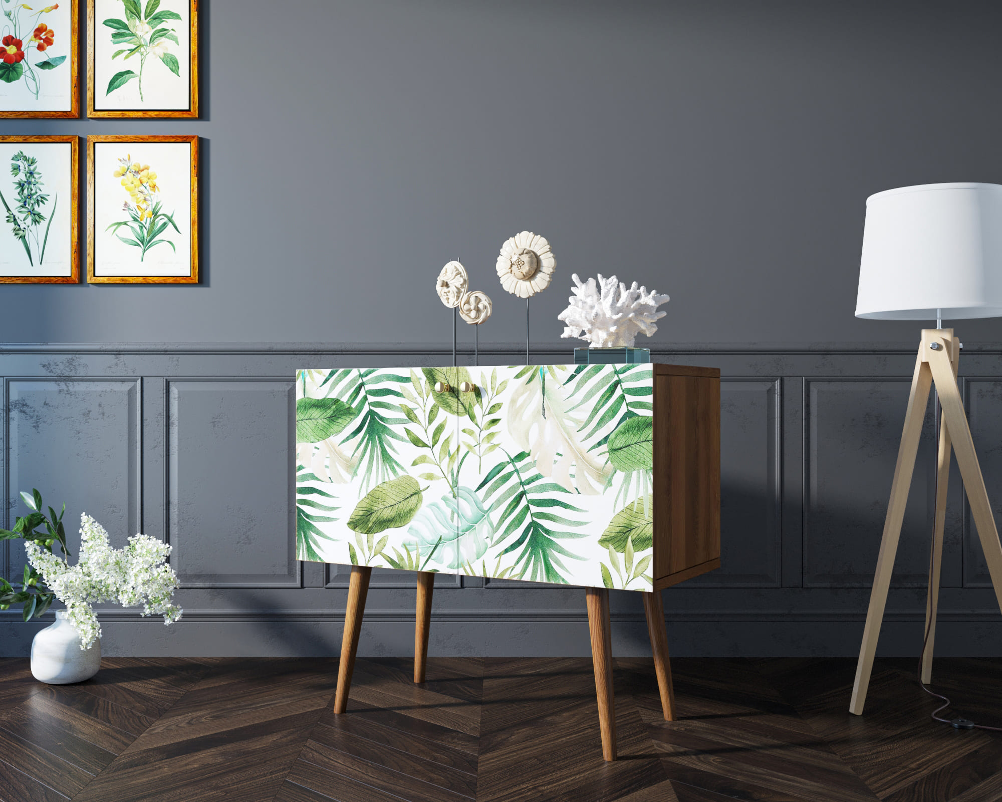 Комод на высоких ножках "Berber" малый принт 4 арт BB13/Print_04 в интернет-магазине в Москве Комод на высоких ножках "Berber" малый принт 4 арт BB13/Print_04 в интернет-магазине