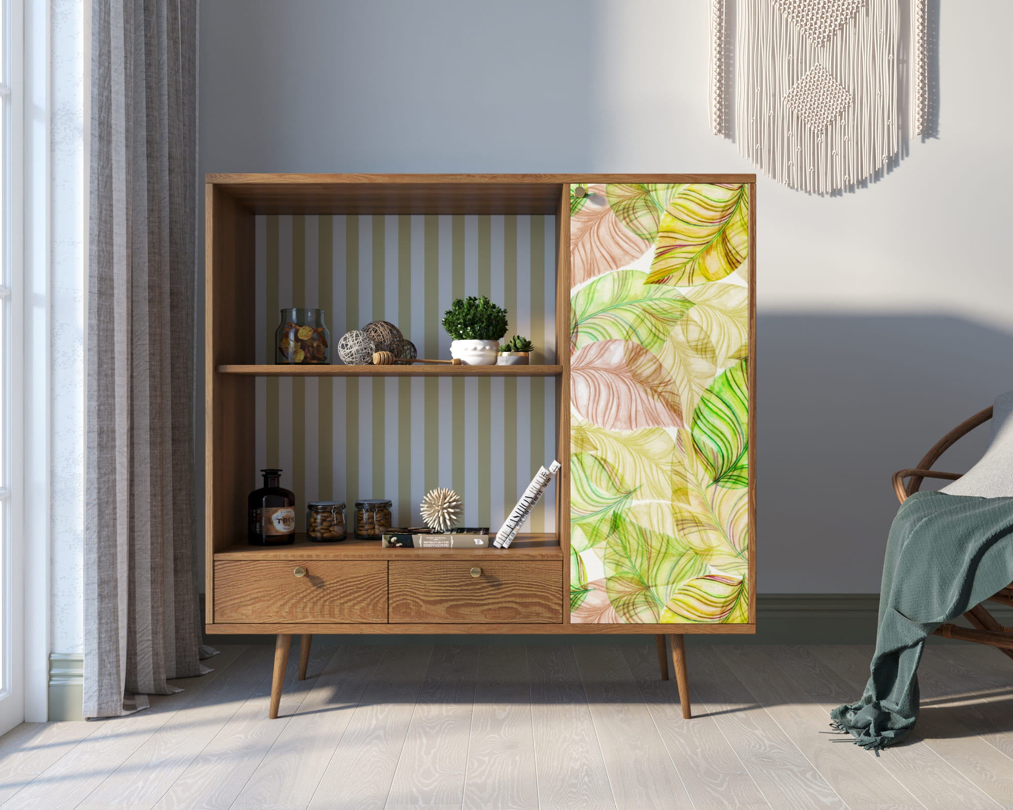 Стеллаж с нишей "Berber" принт 29 арт BB28/Print_29 в интернет-магазине в Москве Стеллаж с нишей "Berber" принт 29 арт BB28/Print_29 в интернет-магазине