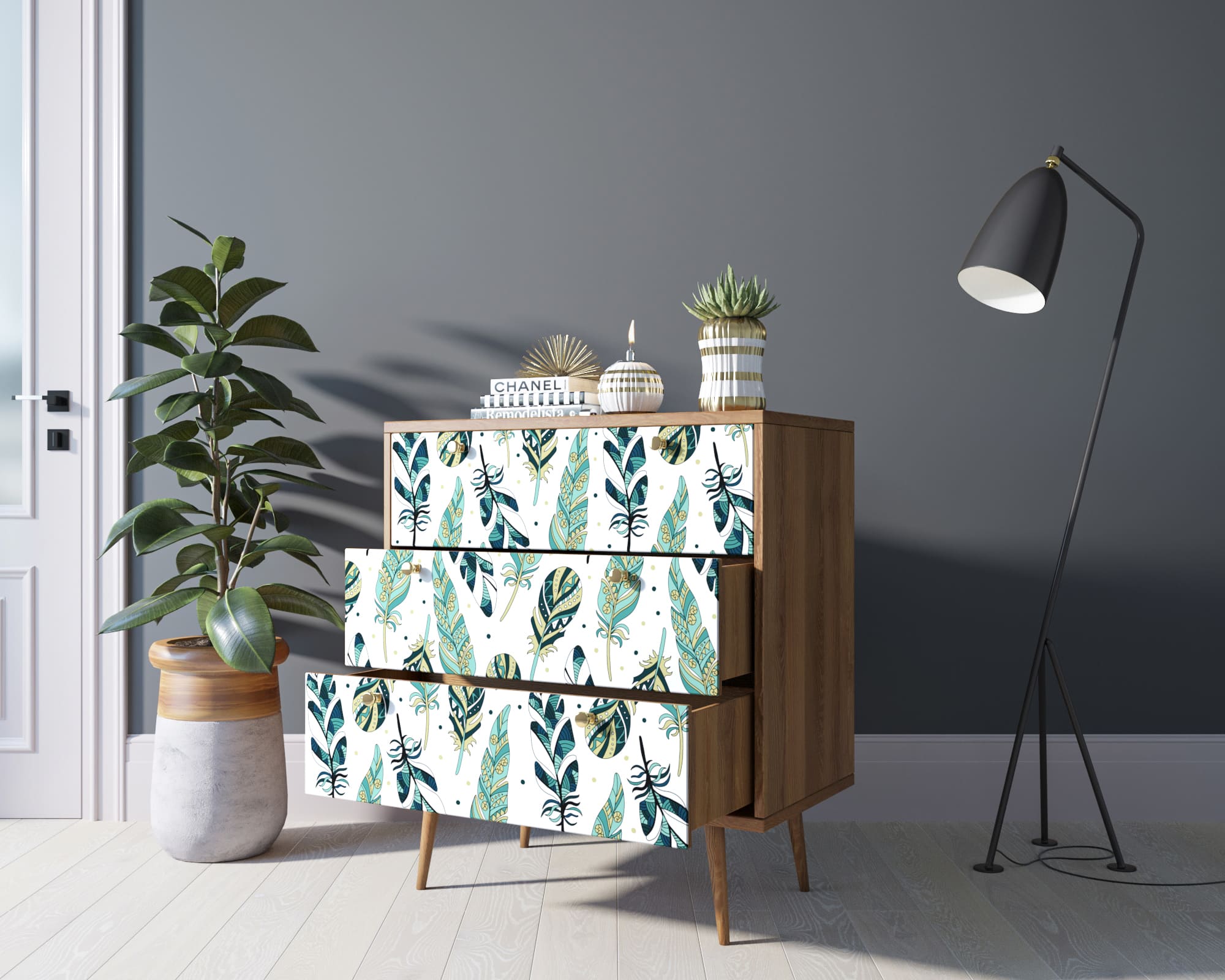 купить Комод "Berber" три ящика 44 принт арт BB40/Print_44 в Москве купить Комод "Berber" три ящика 44 принт арт BB40/Print_44