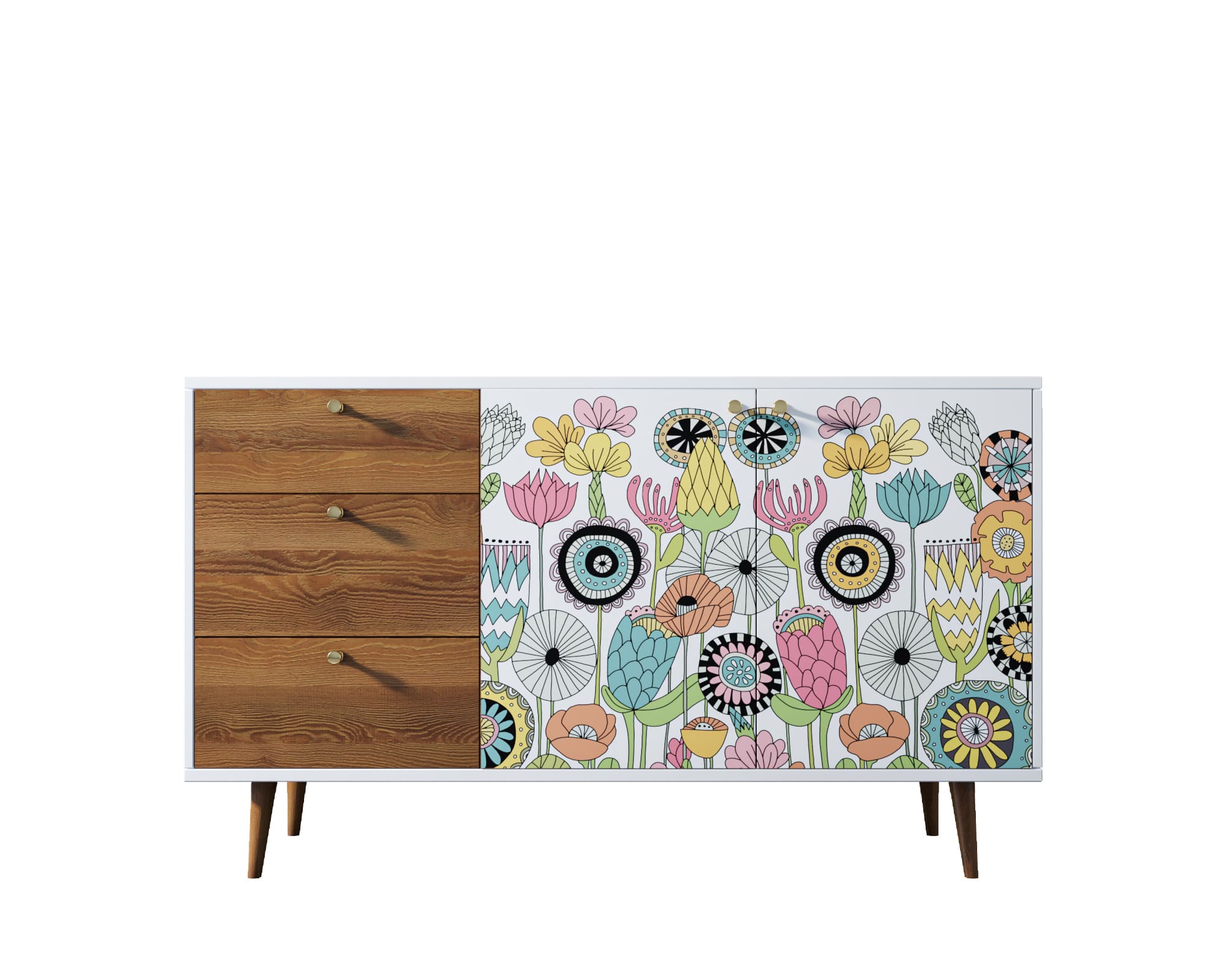 заказать Комод "Berber" с двумя дверками и ящиками арт BB05/Print_03 в Москве заказать Комод "Berber" с двумя дверками и ящиками арт BB05/Print_03