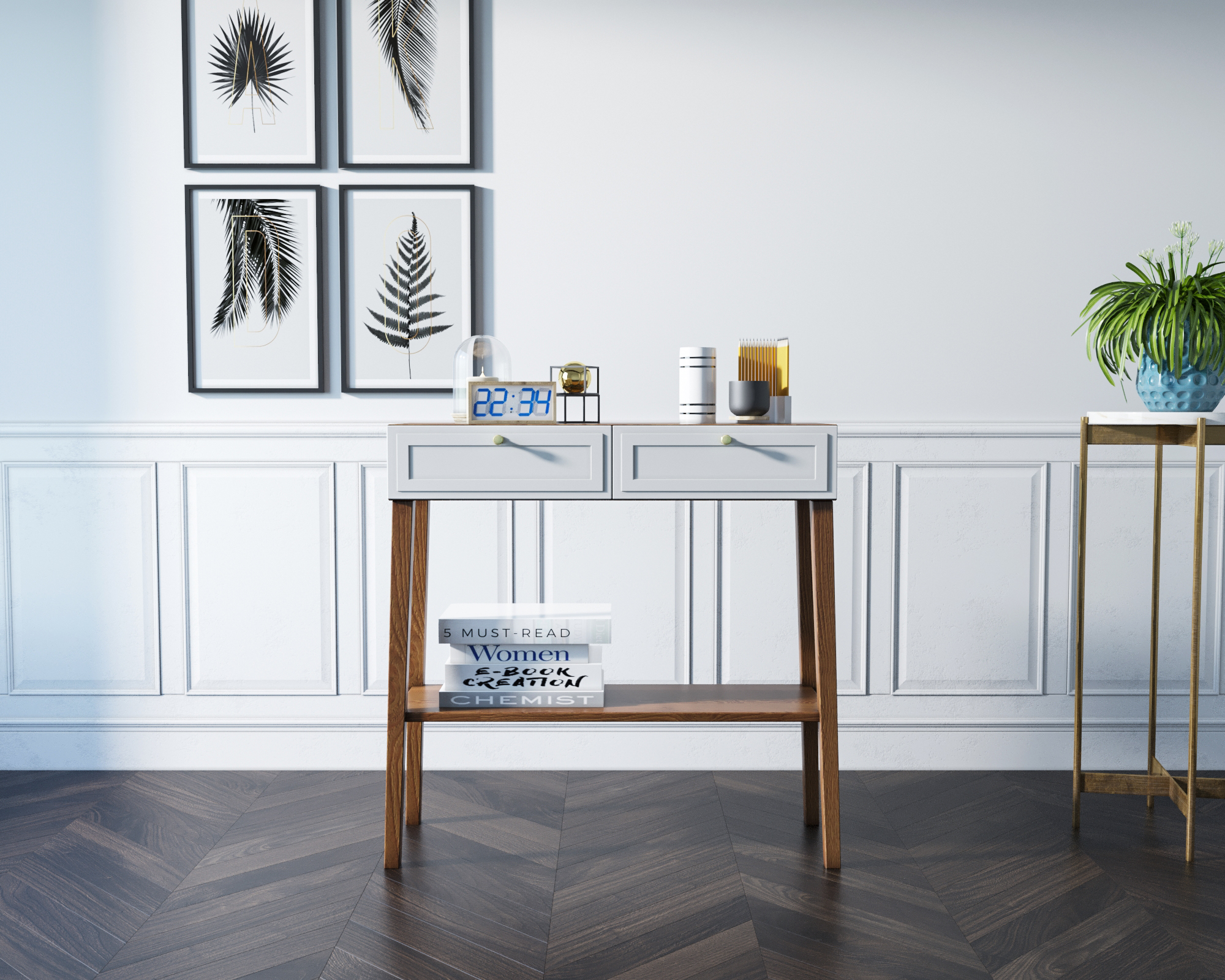 Консоль узкая "Andersen" арт AN19WH в интернет-магазине в Москве Консоль узкая "Andersen" арт AN19WH в интернет-магазине