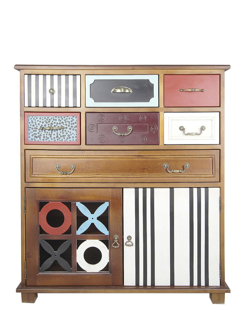 красивый Вертикальный комод Gouache Birch (7 ящиков) арт G20017ETG/1