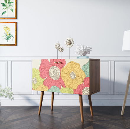 Комод на высоких ножках "Berber" малый принт 5 арт BB13/Print_05 в Москве Комод на высоких ножках "Berber" малый принт 5 арт BB13/Print_05