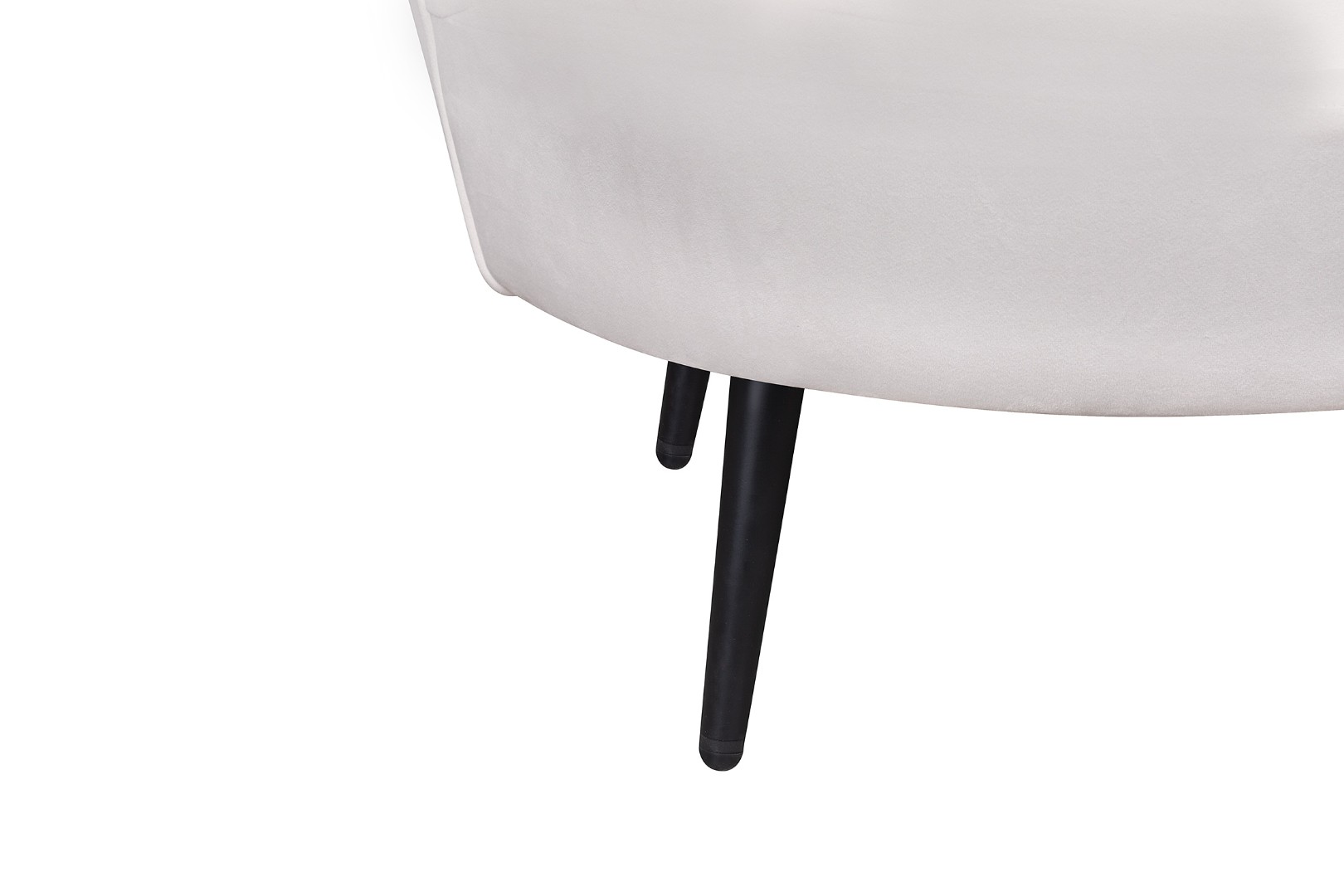 фото Диван ракушка Pearl Double Beige на черных ножках в интерьере