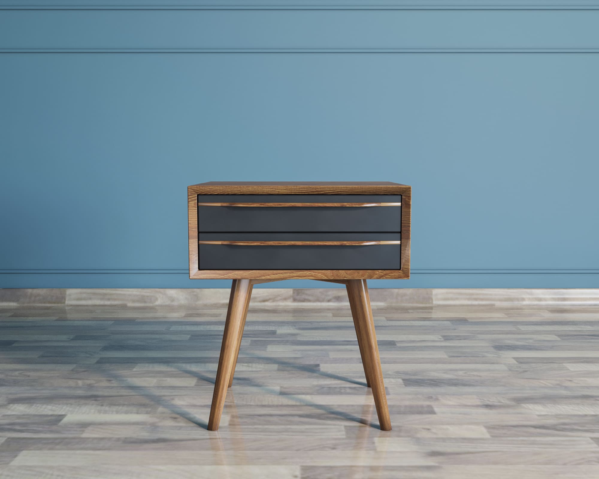 фото Тумба для прихожей "Bruni Black" с двумя ящиками